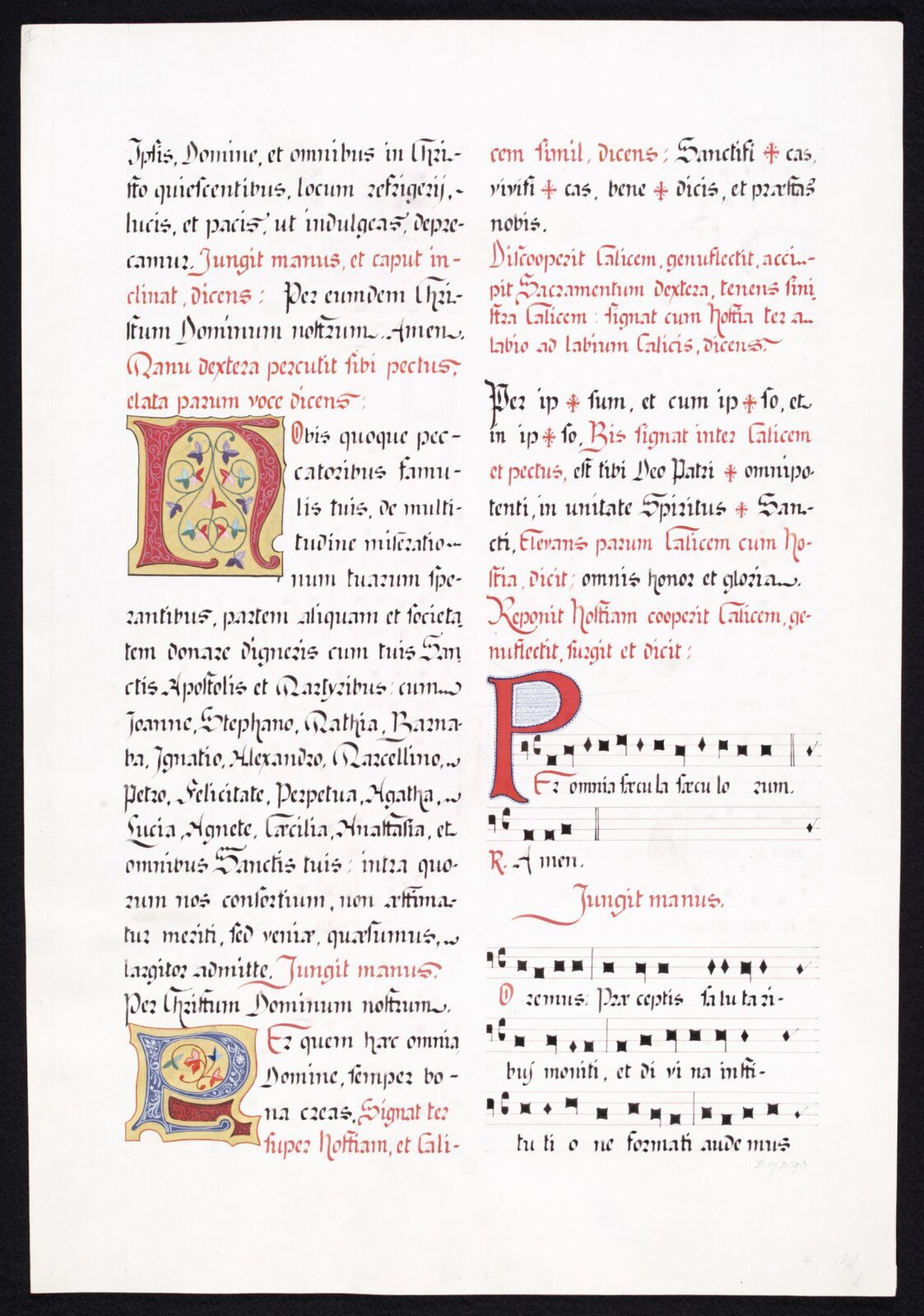 Illumination copied after medieval models, C. Barison, before 1893