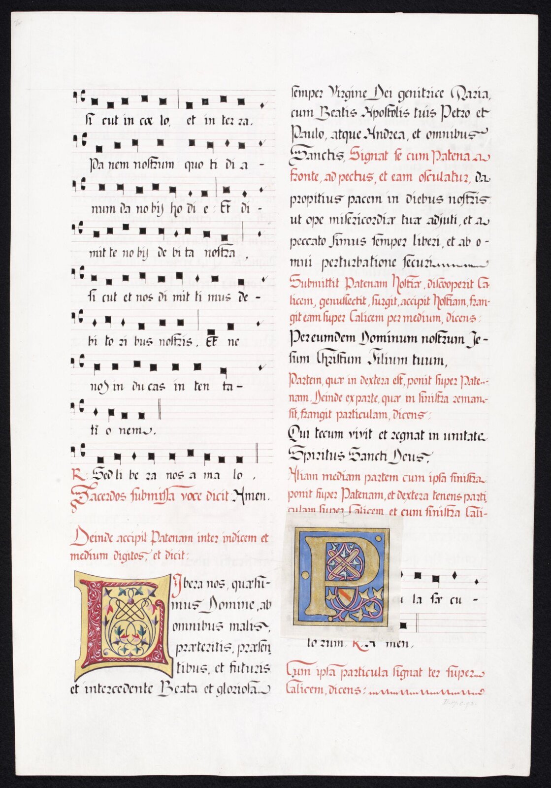 Illumination copied after medieval models, C. Barison, before 1893