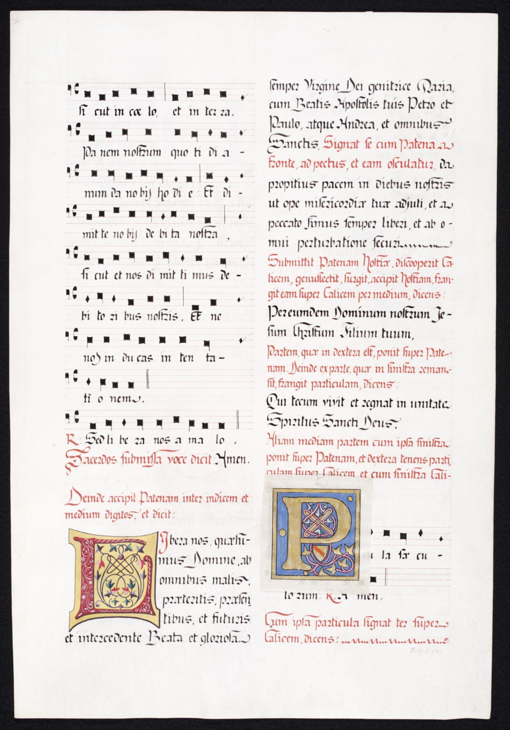Illumination copied after medieval models, C. Barison, before 1893