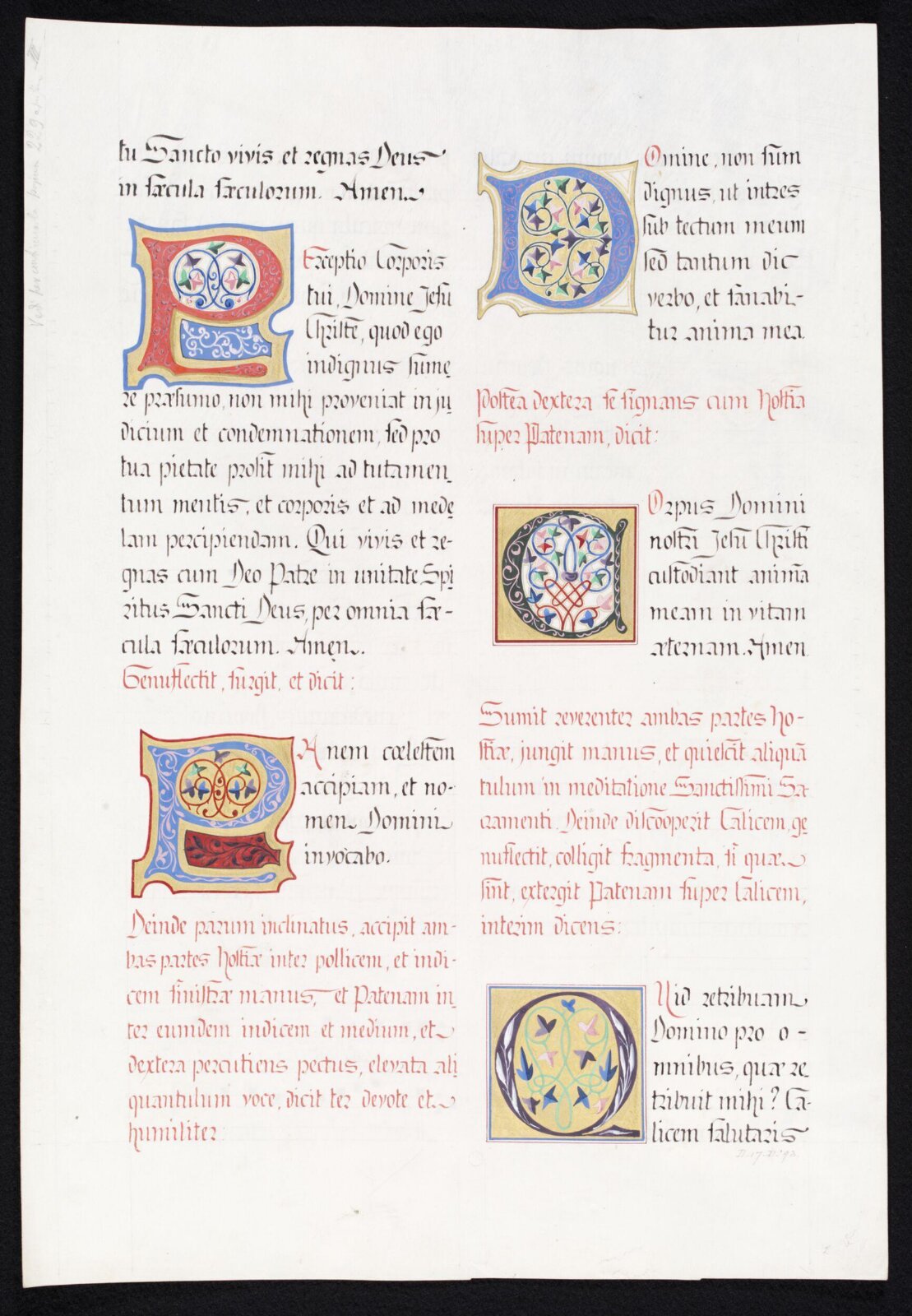 Illumination copied after medieval models, C. Barison, before 1893