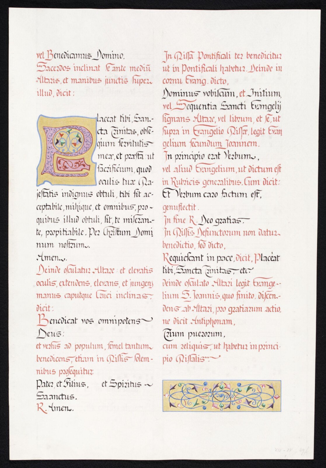 Illumination copied after medieval models, C. Barison, before 1893