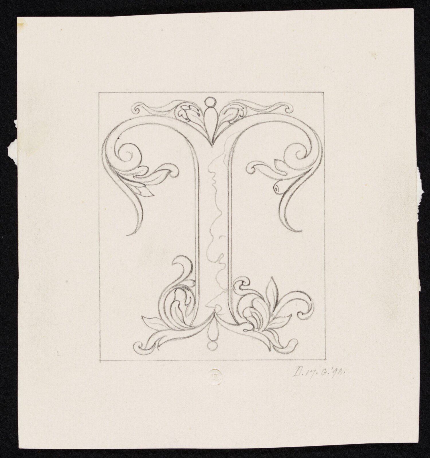 Illumination copied after medieval models, C. Barison, before 1893