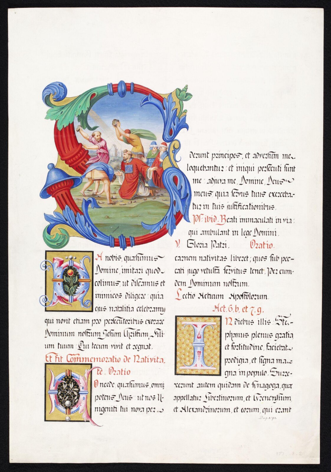 Illumination copied after medieval models, C. Barison, before 1893