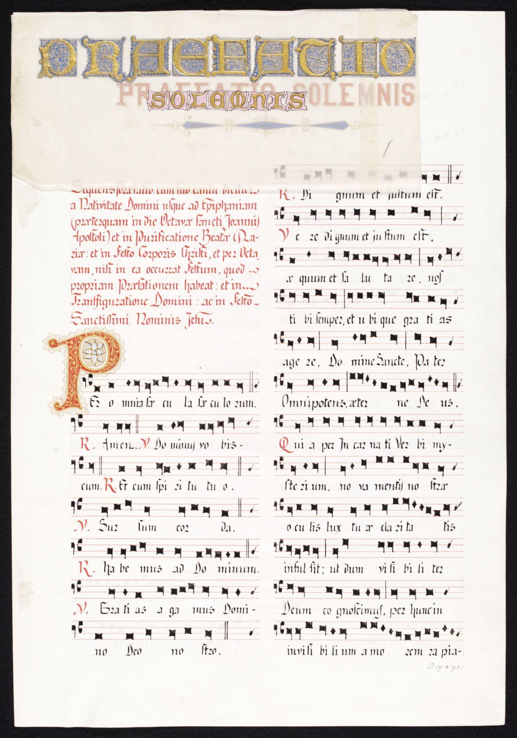 Illumination copied after medieval models, C. Barison, before 1893