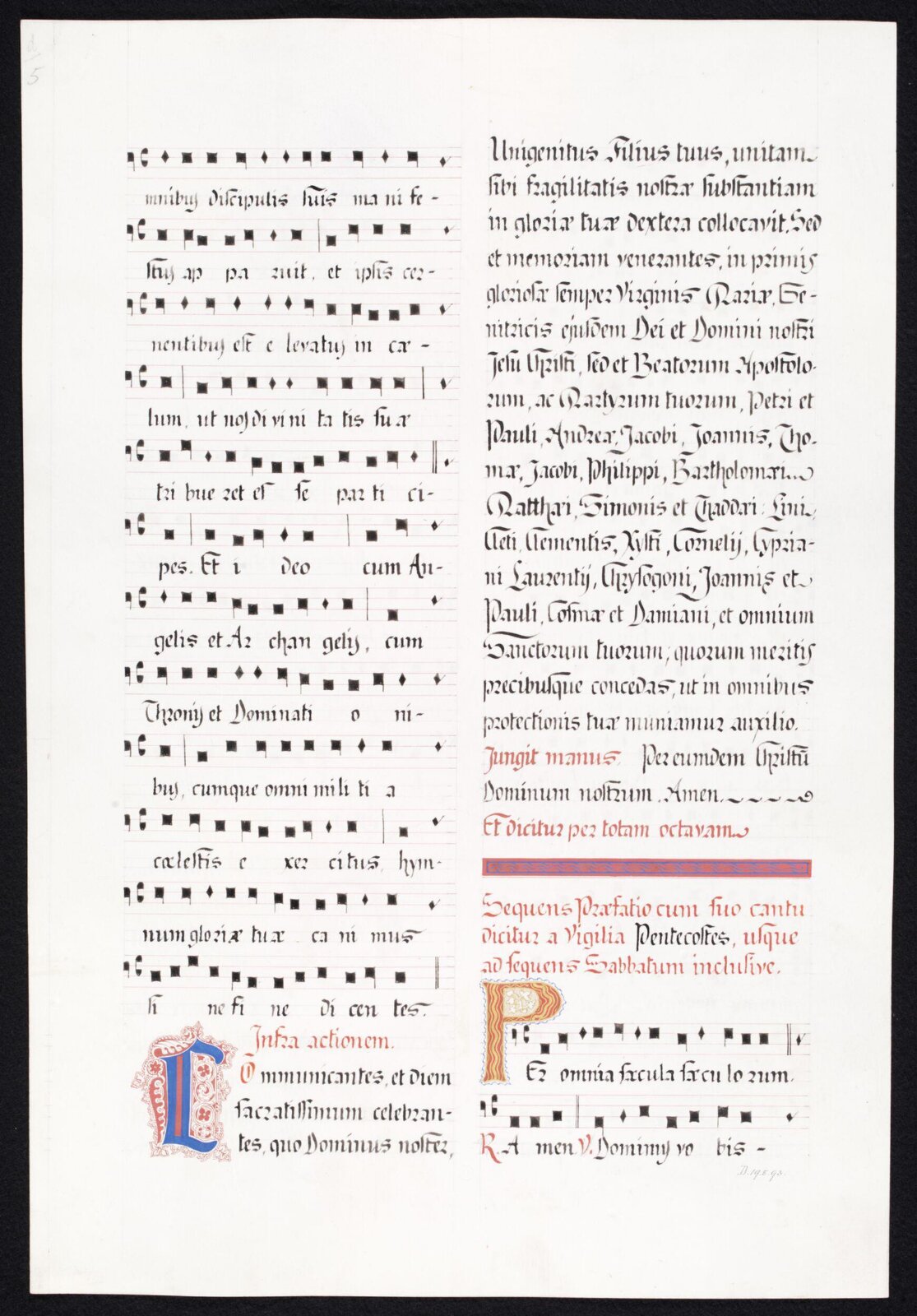 Illumination copied after medieval models, C. Barison, before 1893