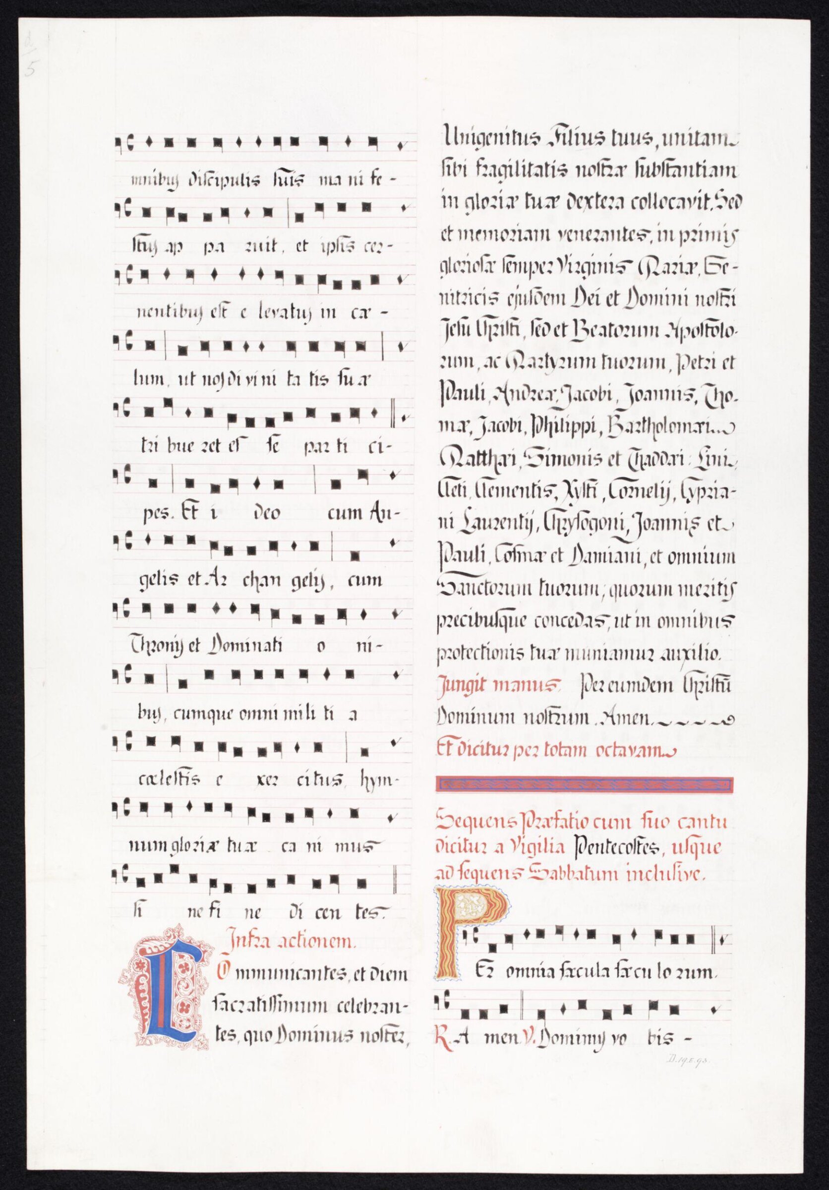 Illumination copied after medieval models, C. Barison, before 1893