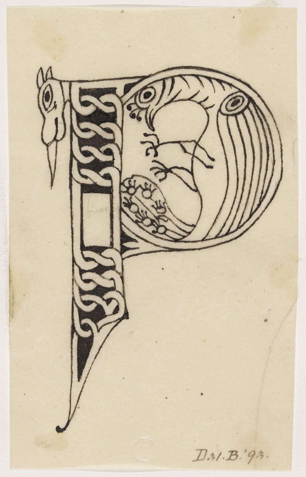 Illumination copied after medieval models, C. Barison, before 1893