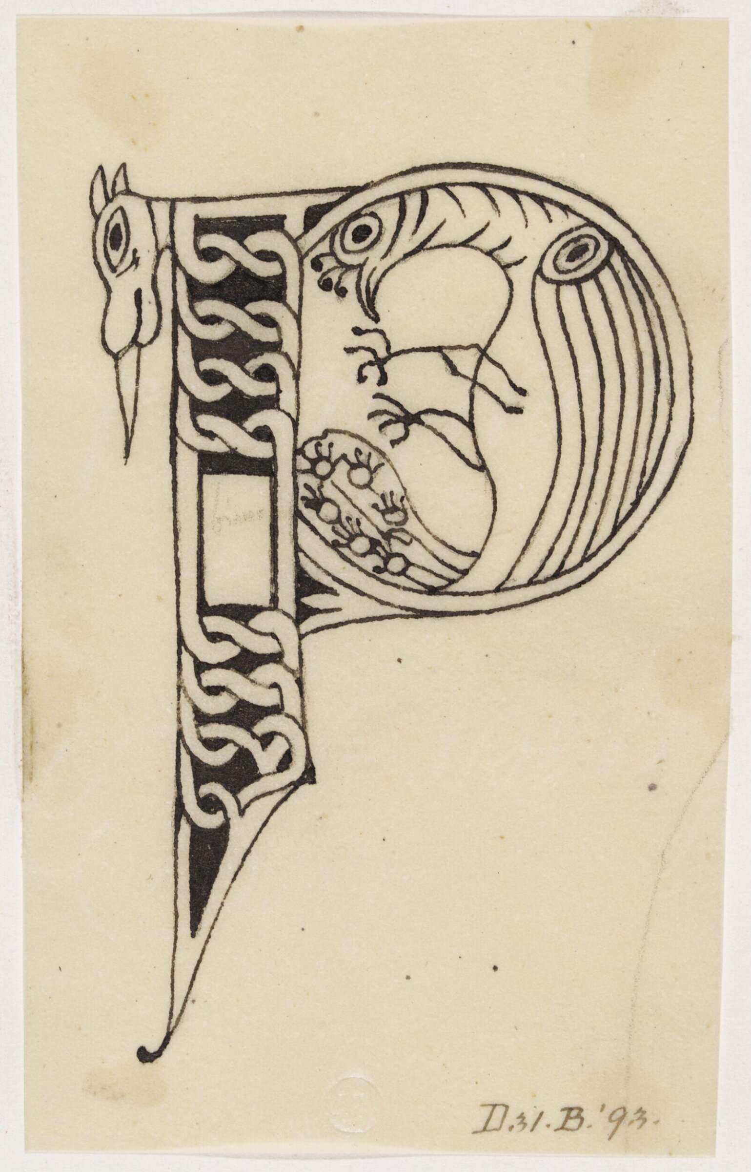 Illumination copied after medieval models, C. Barison, before 1893