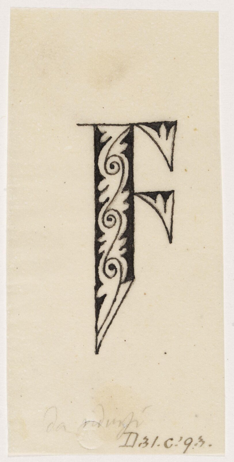Illumination copied after medieval models, C. Barison, before 1893