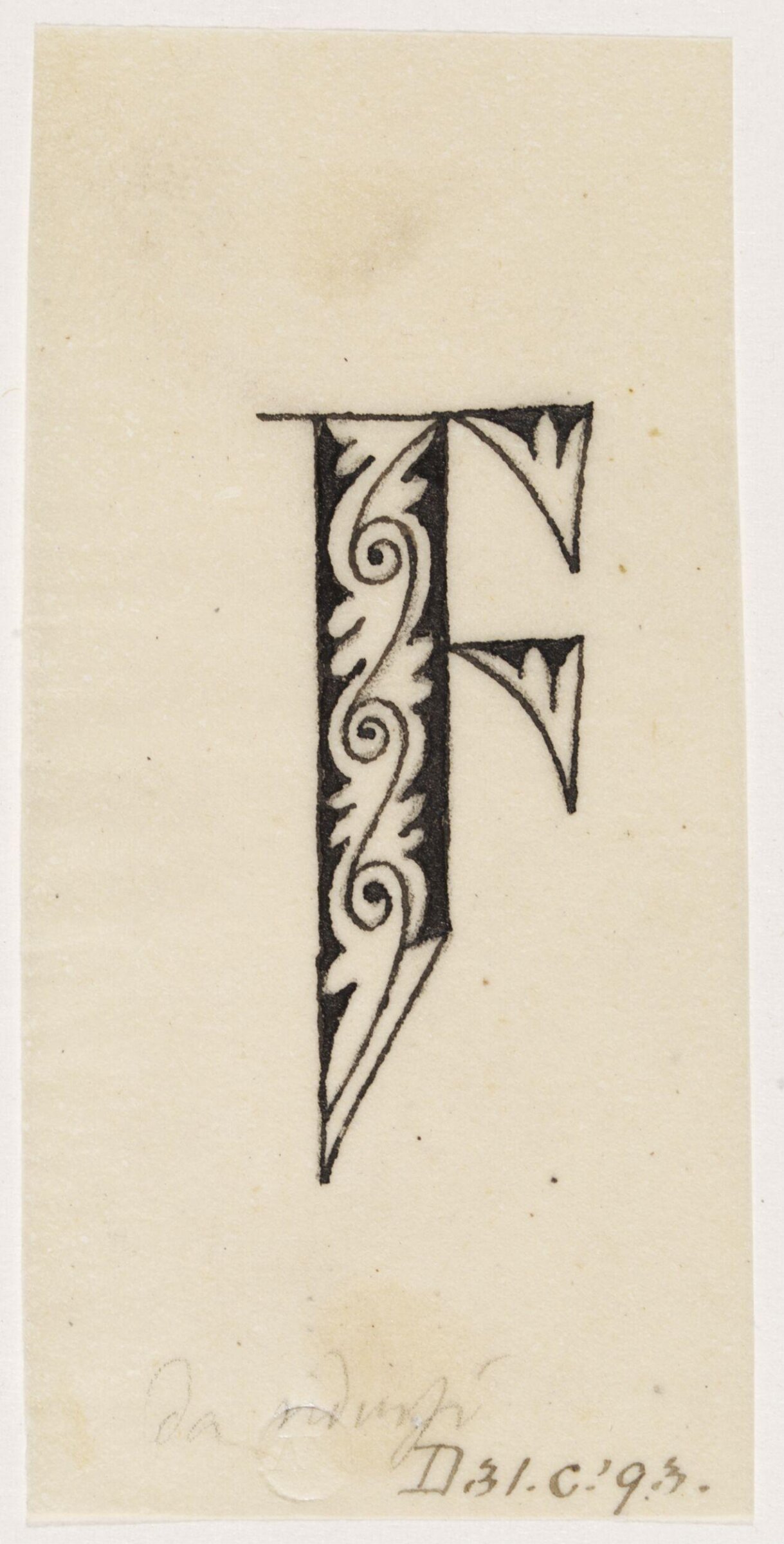 Illumination copied after medieval models, C. Barison, before 1893