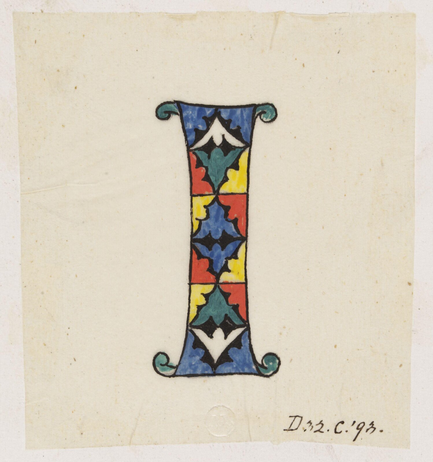 Illumination copied after medieval models, C. Barison, before 1893