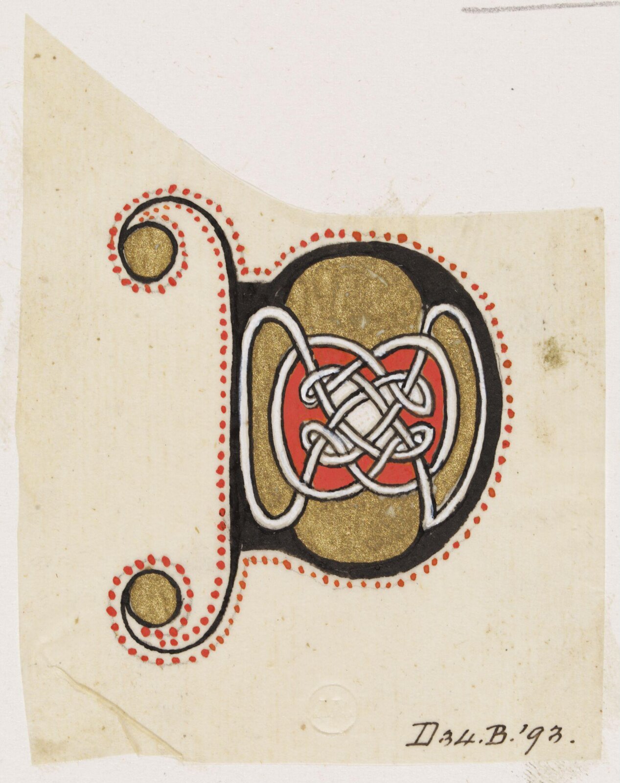 Illumination copied after medieval models, C. Barison, before 1893