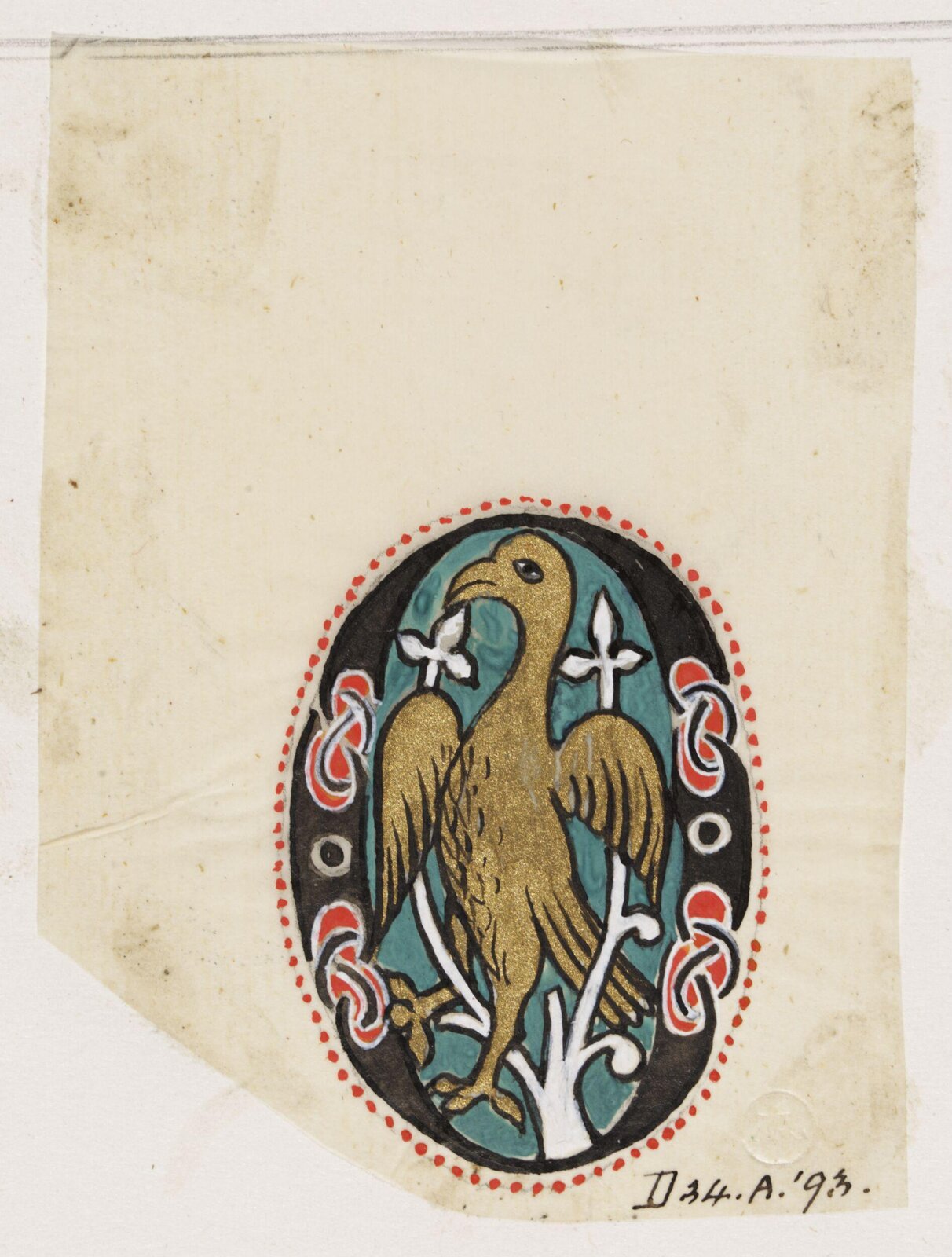 Illumination copied after medieval models, C. Barison, before 1893