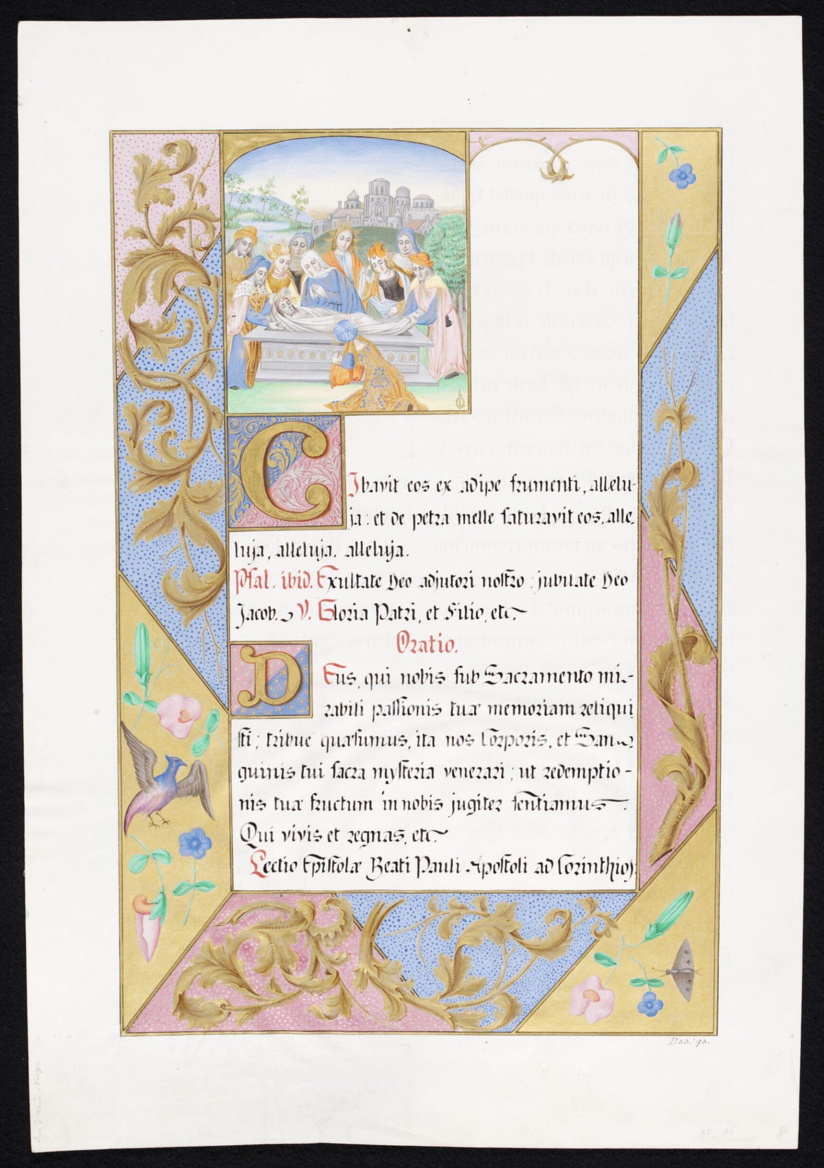 Illumination copied after medieval models, C. Barison, before 1893