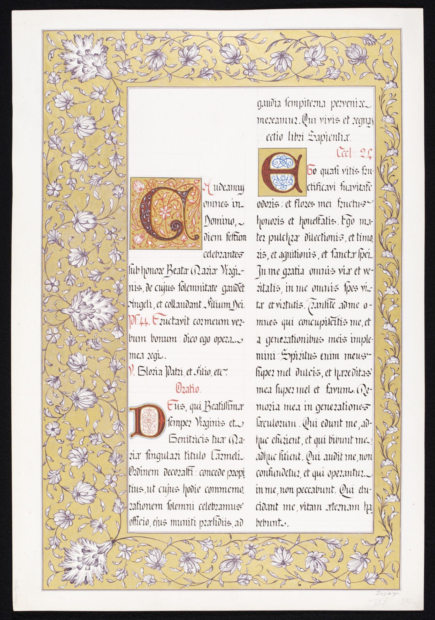 Illumination copied after medieval models, C. Barison, before 1893