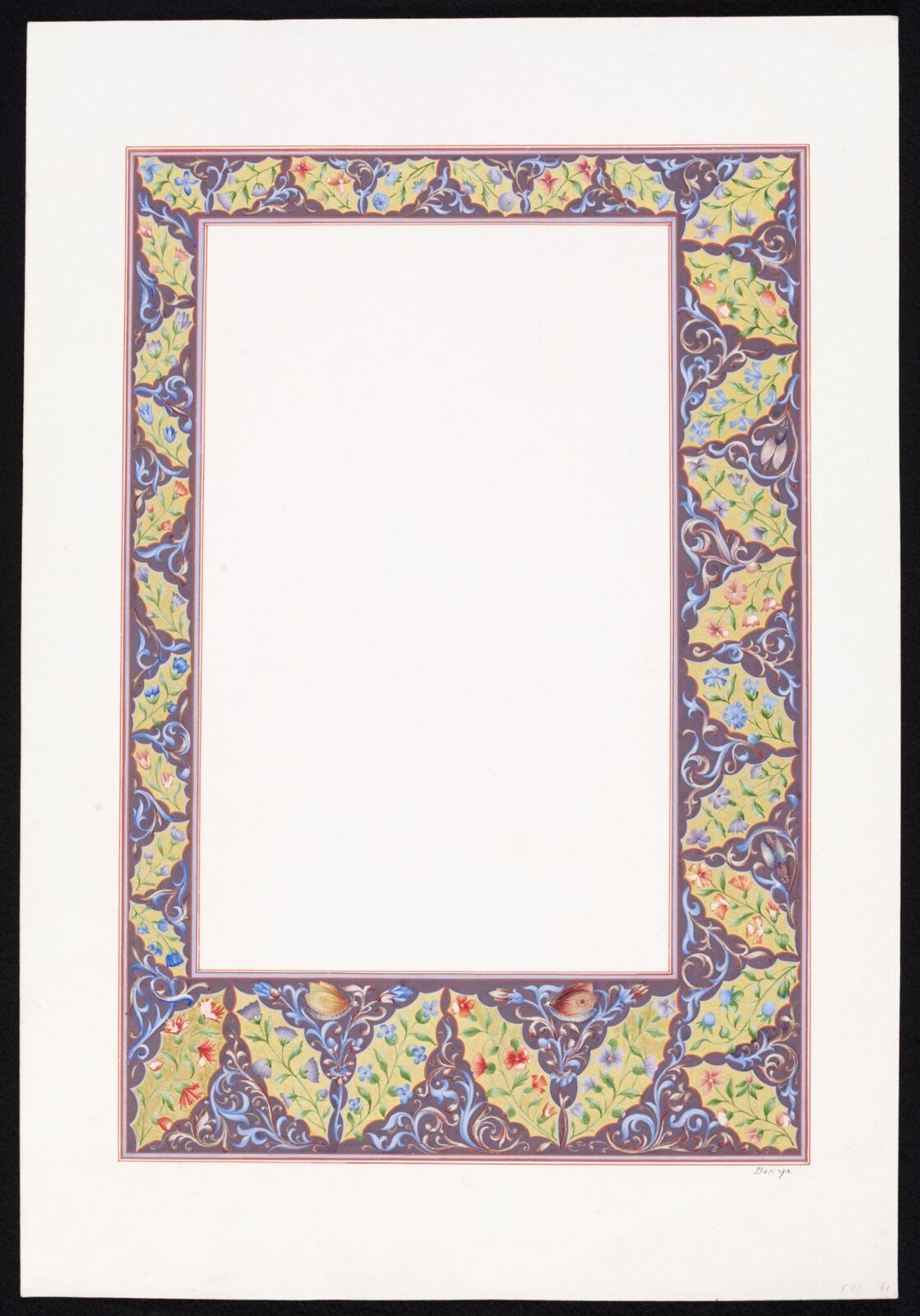 Illumination copied after medieval models, C. Barison, before 1893
