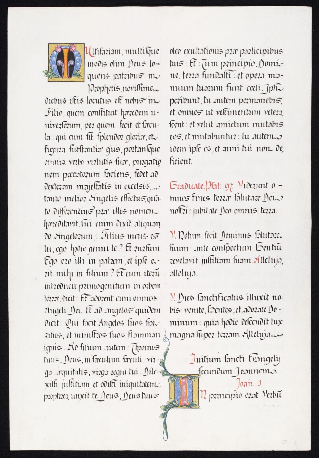 Illumination copied after medieval models, C. Barison, before 1893