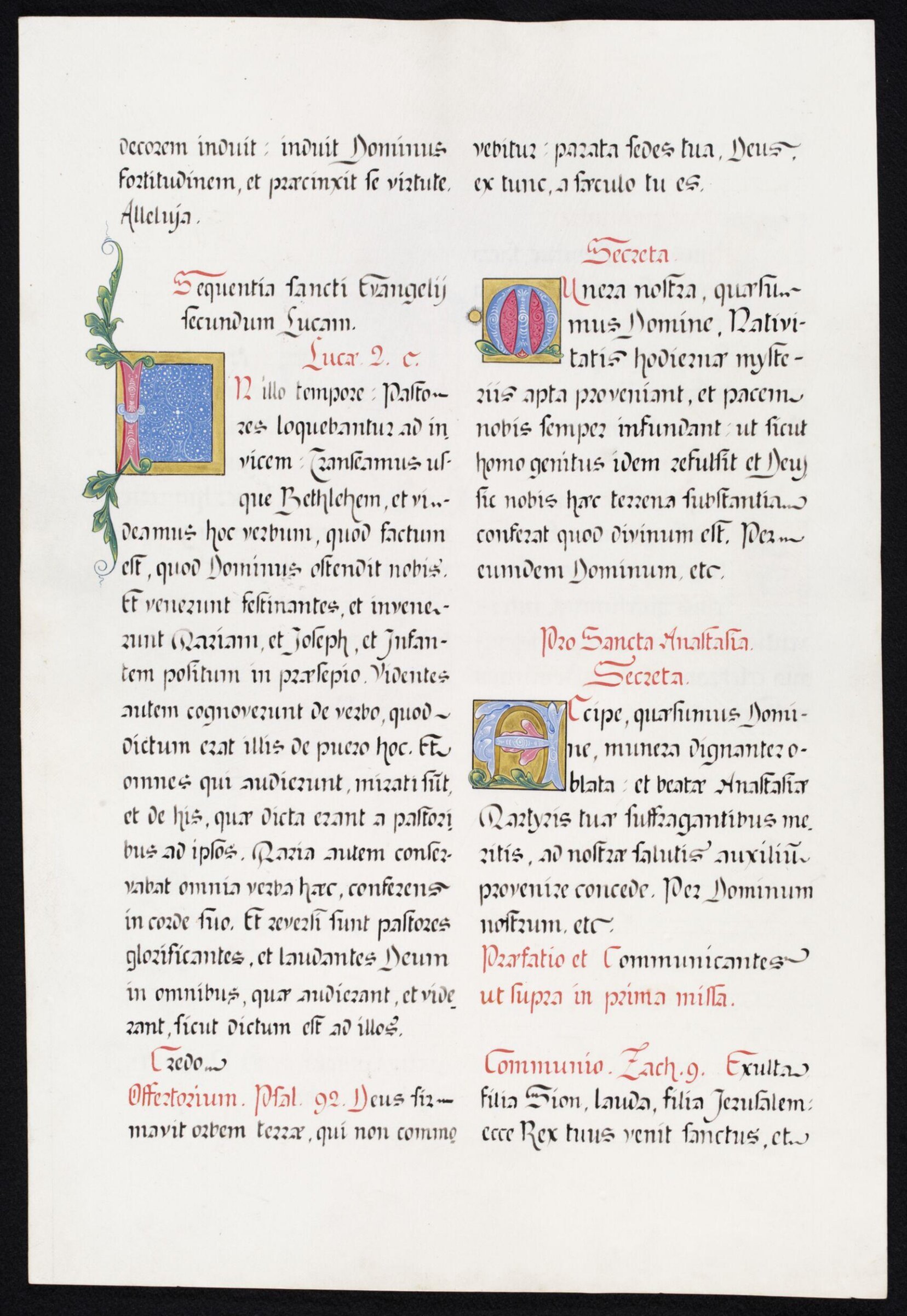 Illumination copied after medieval models, C. Barison, before 1893