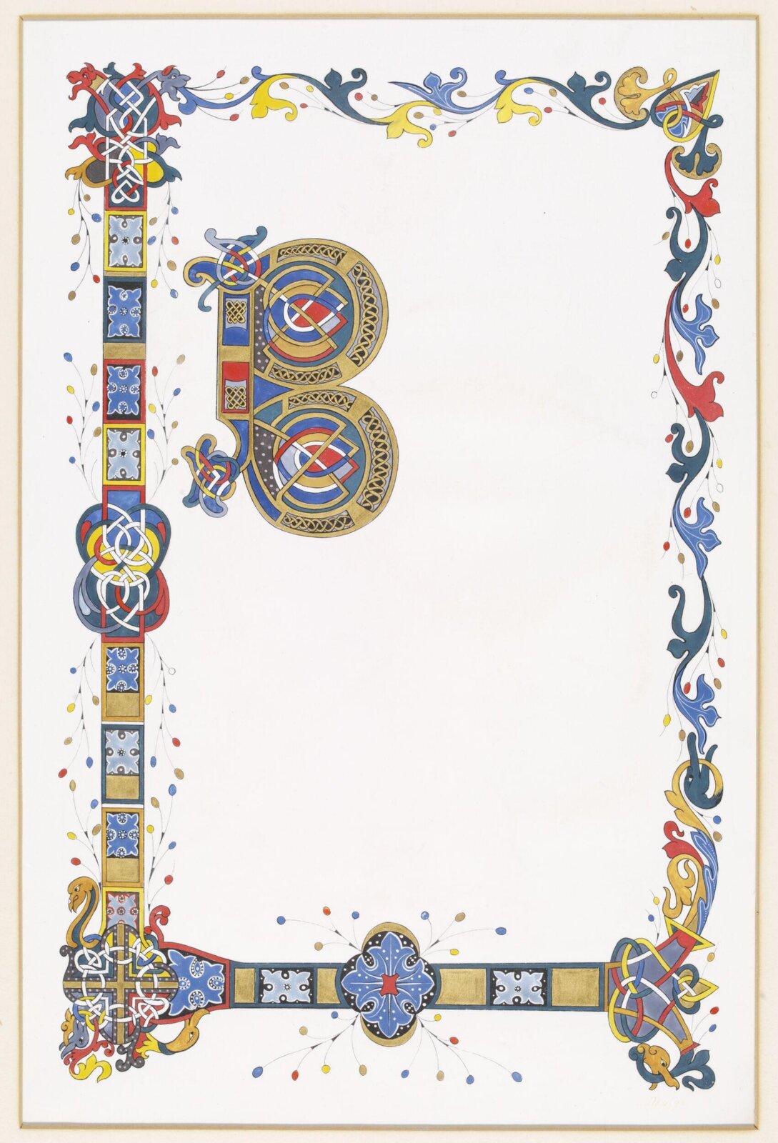Illumination copied after medieval models, C. Barison, before 1893