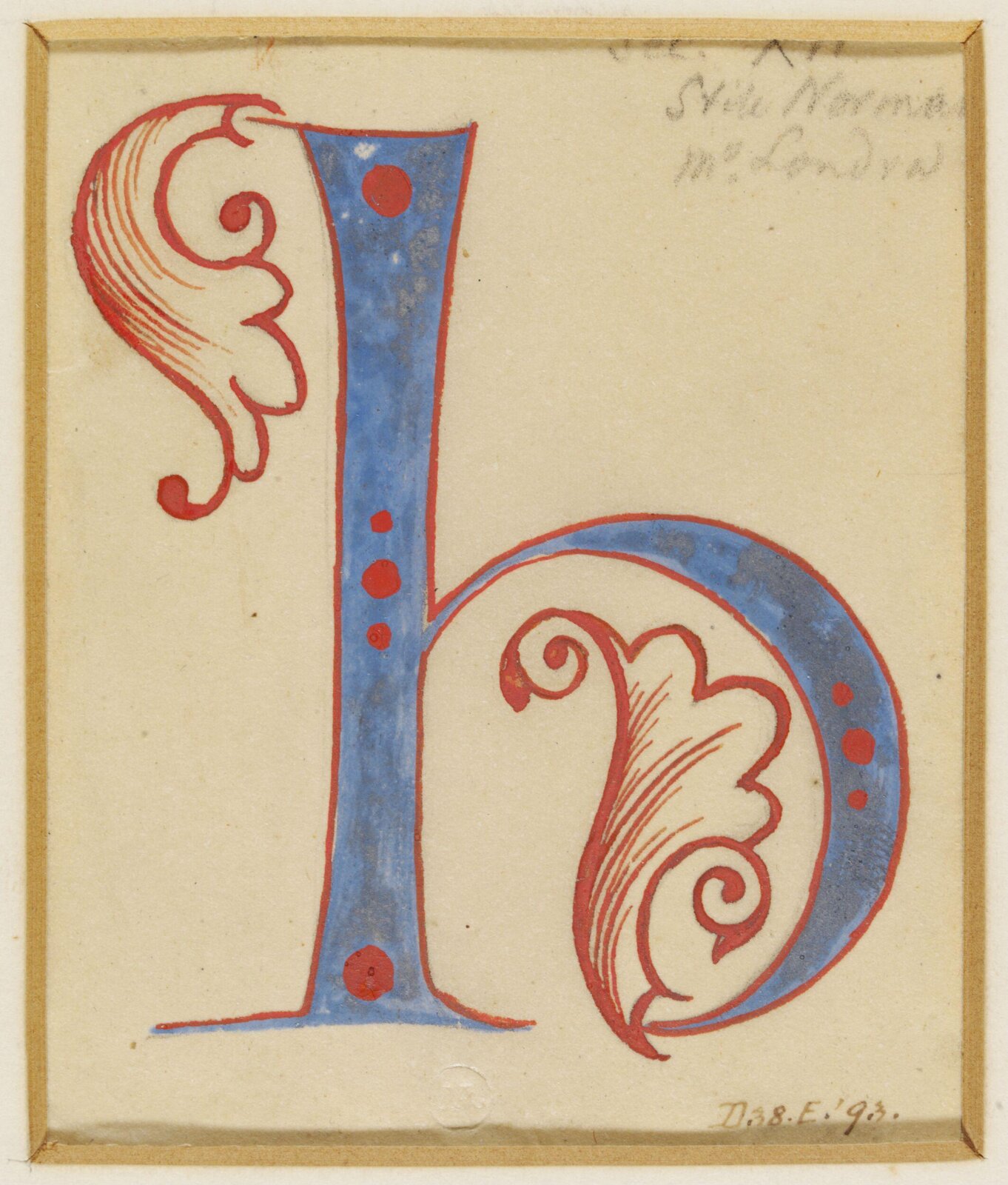 Illumination copied after medieval models, C. Barison, before 1893