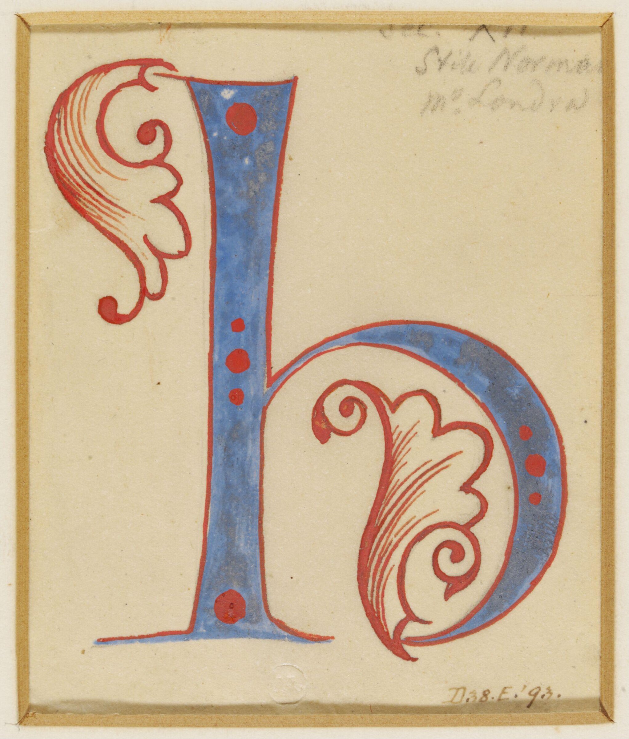 Illumination copied after medieval models, C. Barison, before 1893