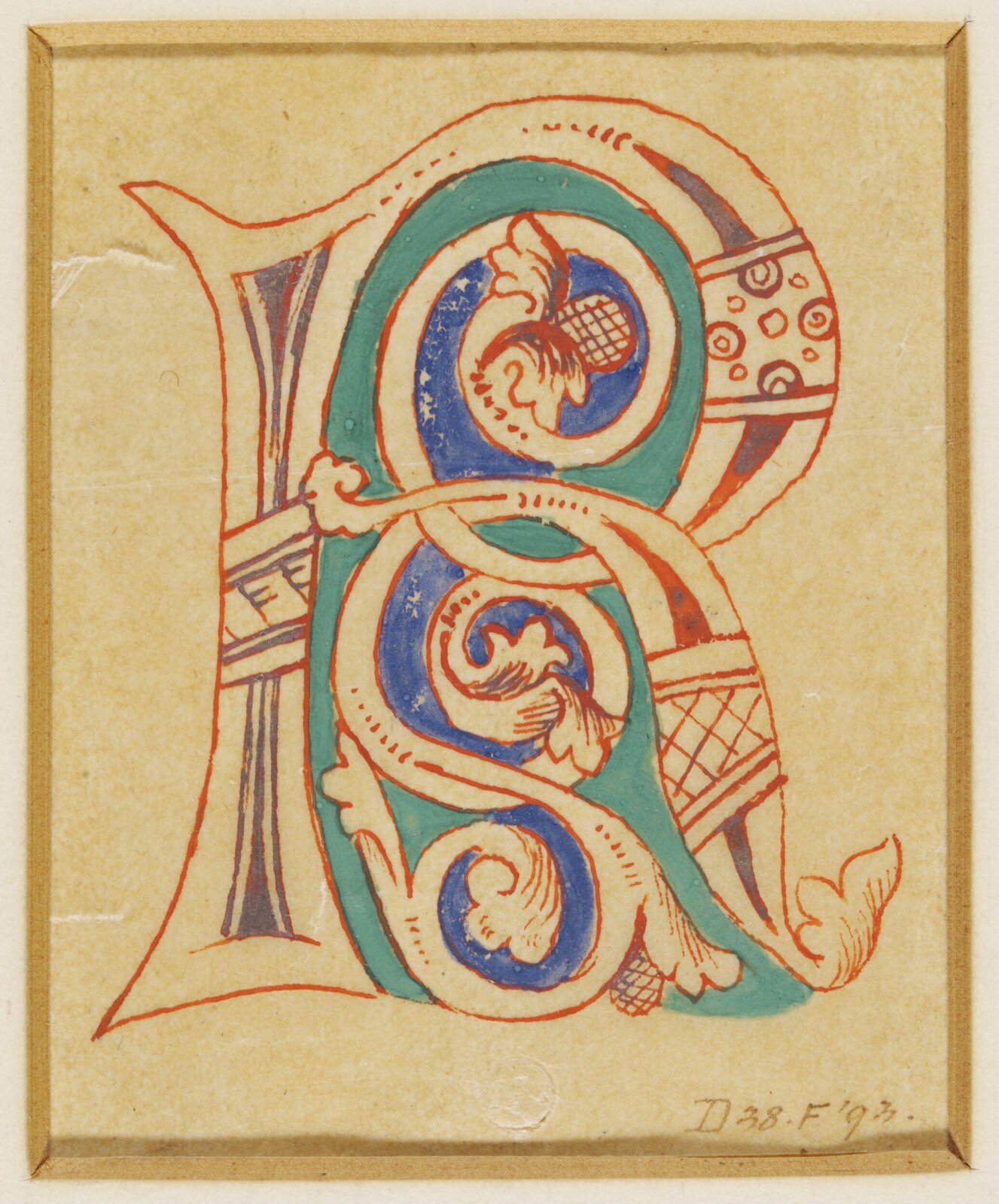 Illumination copied after medieval models, C. Barison, before 1893