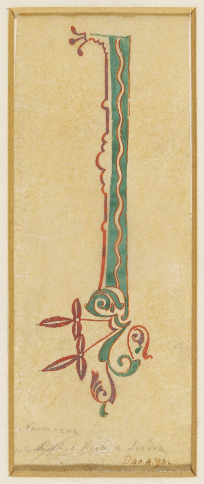 Illumination copied after medieval models, C. Barison, before 1893