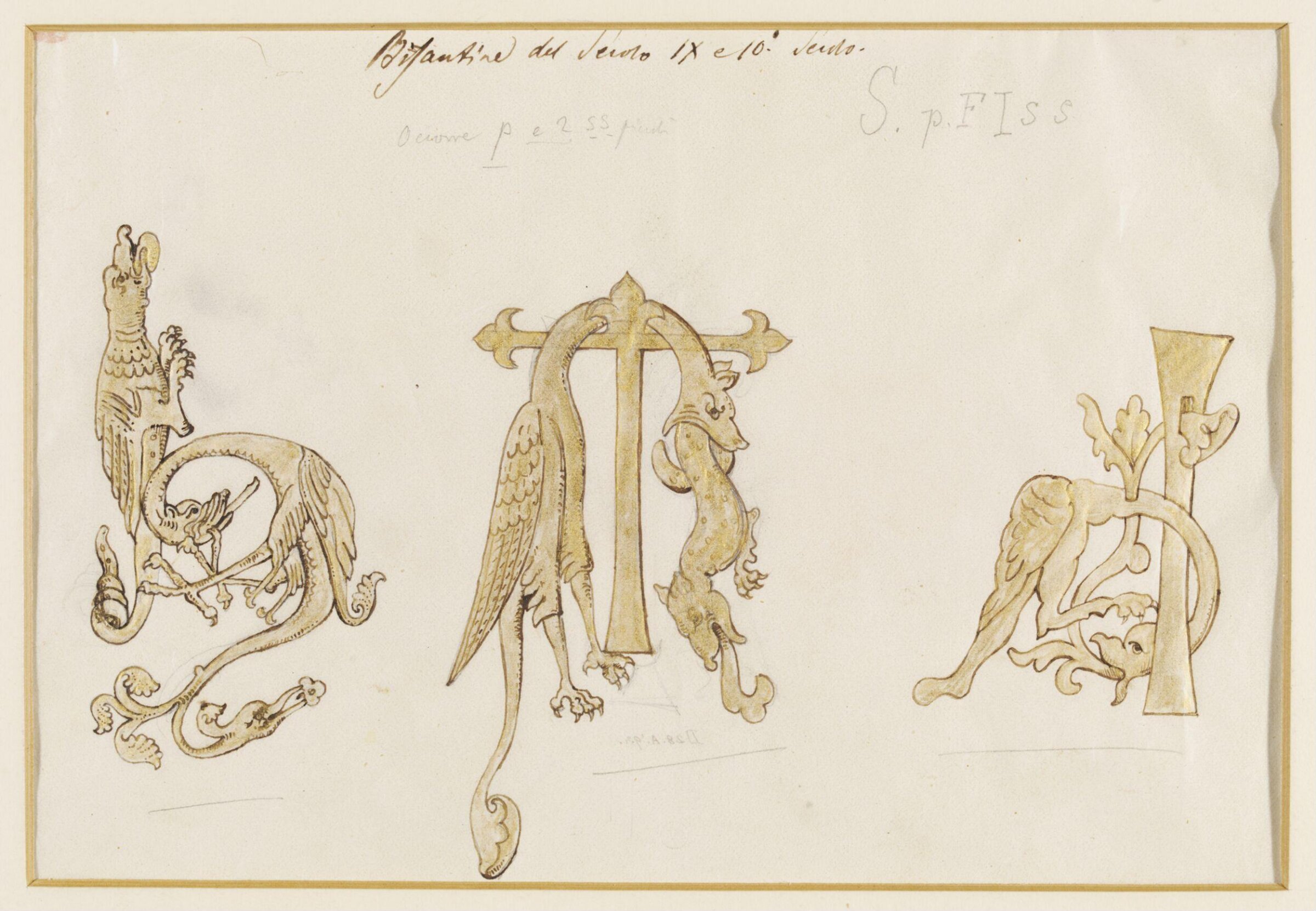 Illumination copied after medieval models, C. Barison, before 1893