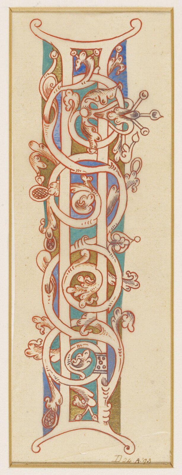 Illumination copied after medieval models, C. Barison, before 1893