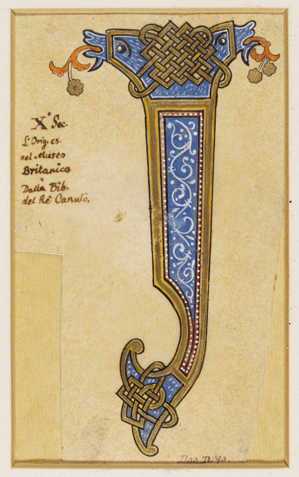 Illumination copied after medieval models, C. Barison, before 1893