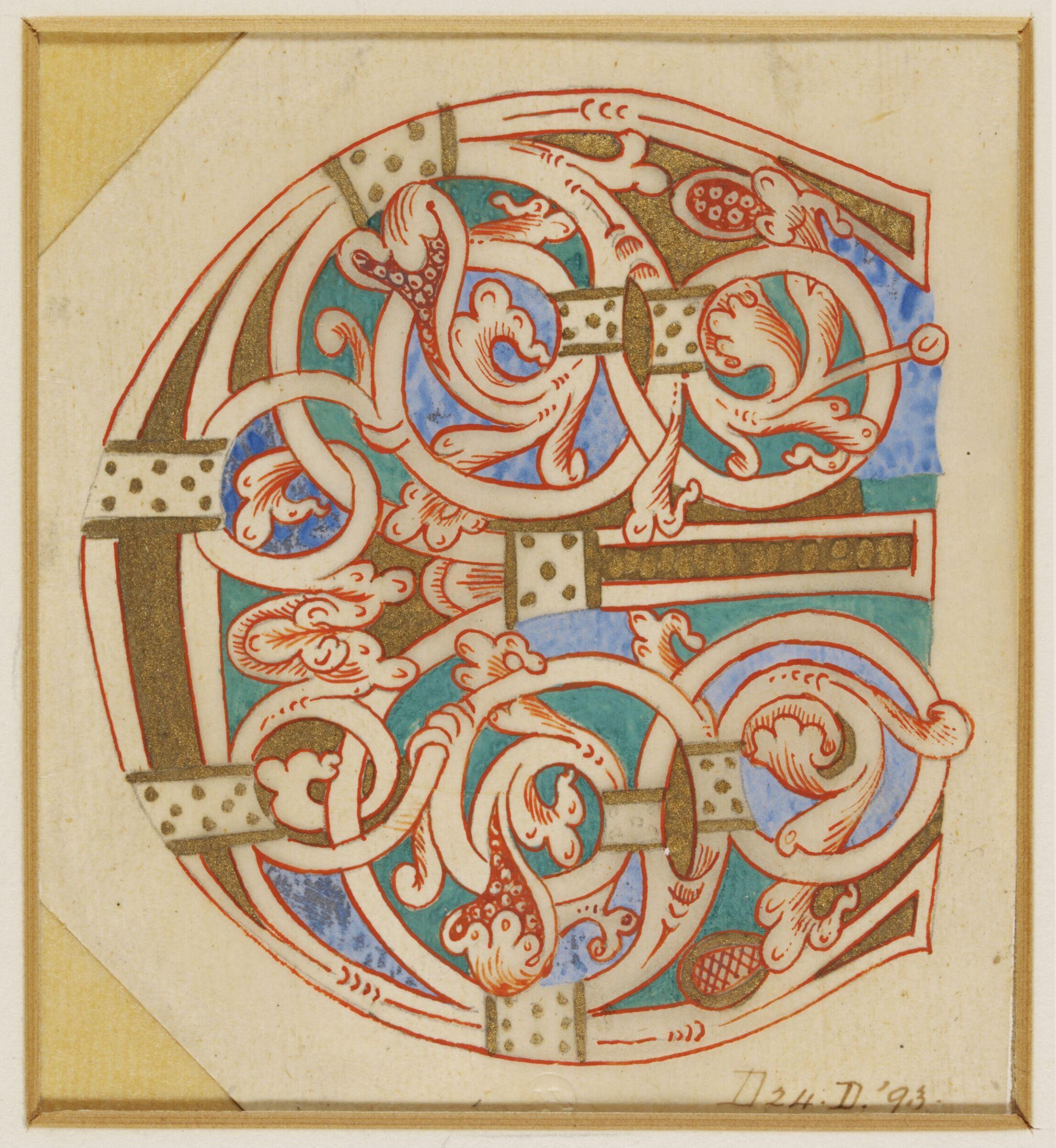 Illumination copied after medieval models, C. Barison, before 1893