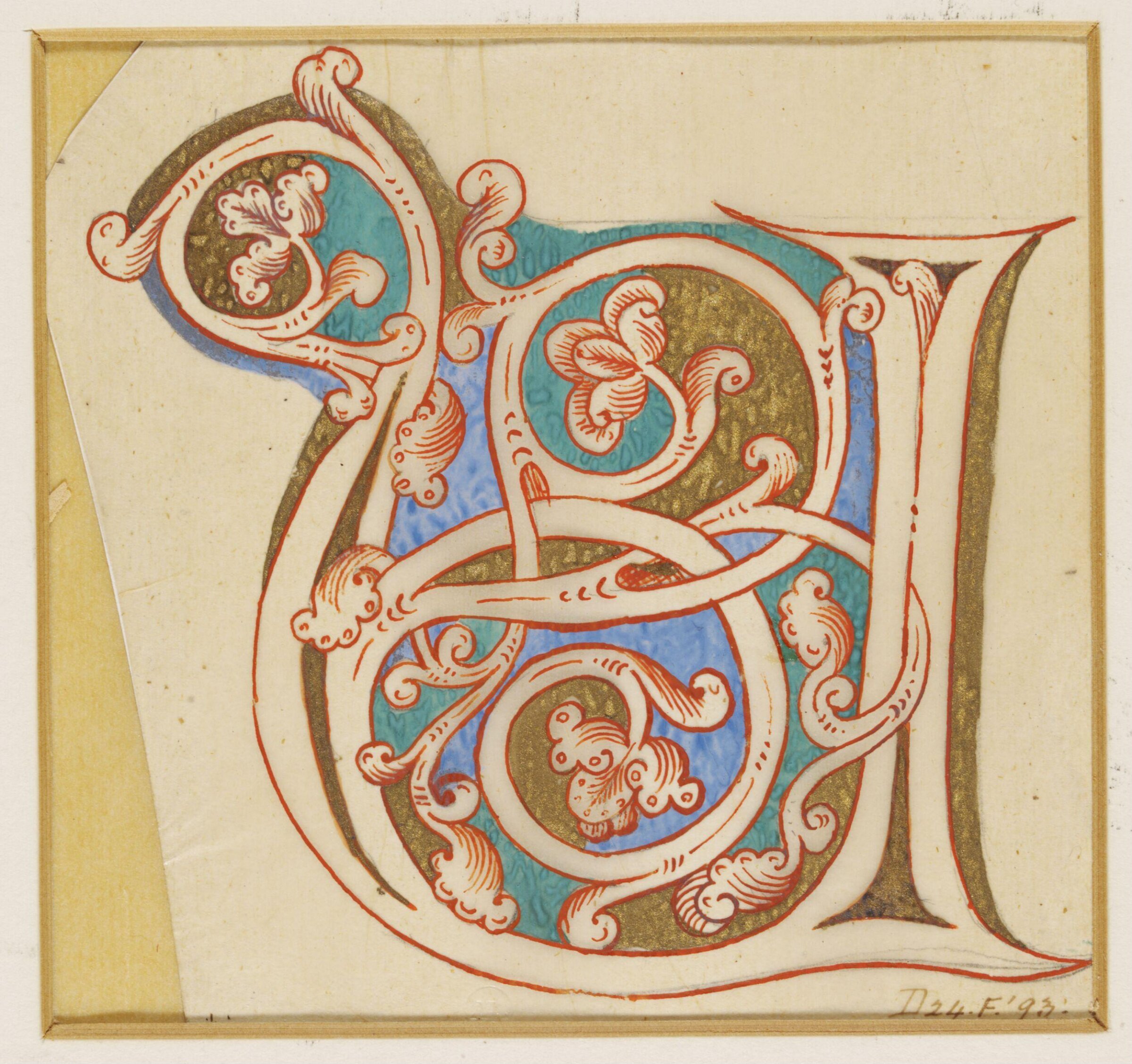 Illumination copied after medieval models, C. Barison, before 1893