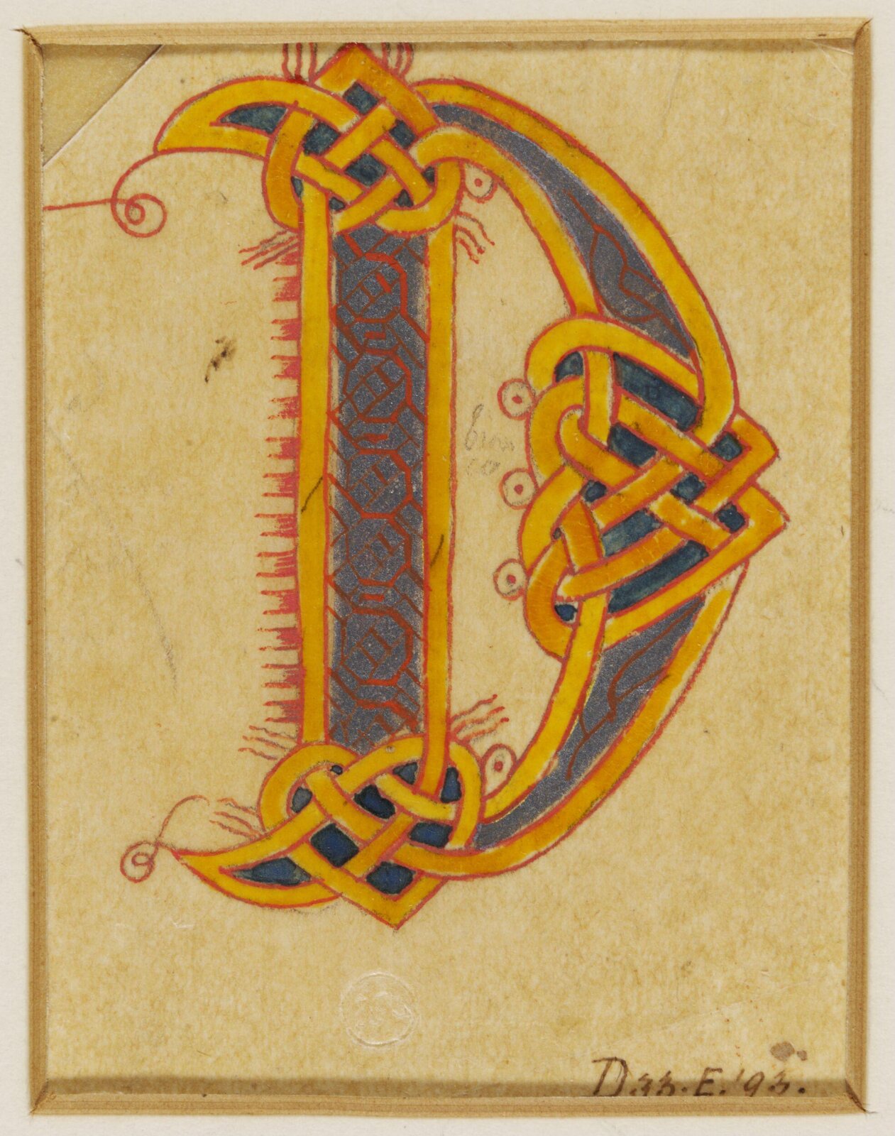 Illumination copied after medieval models, C. Barison, before 1893