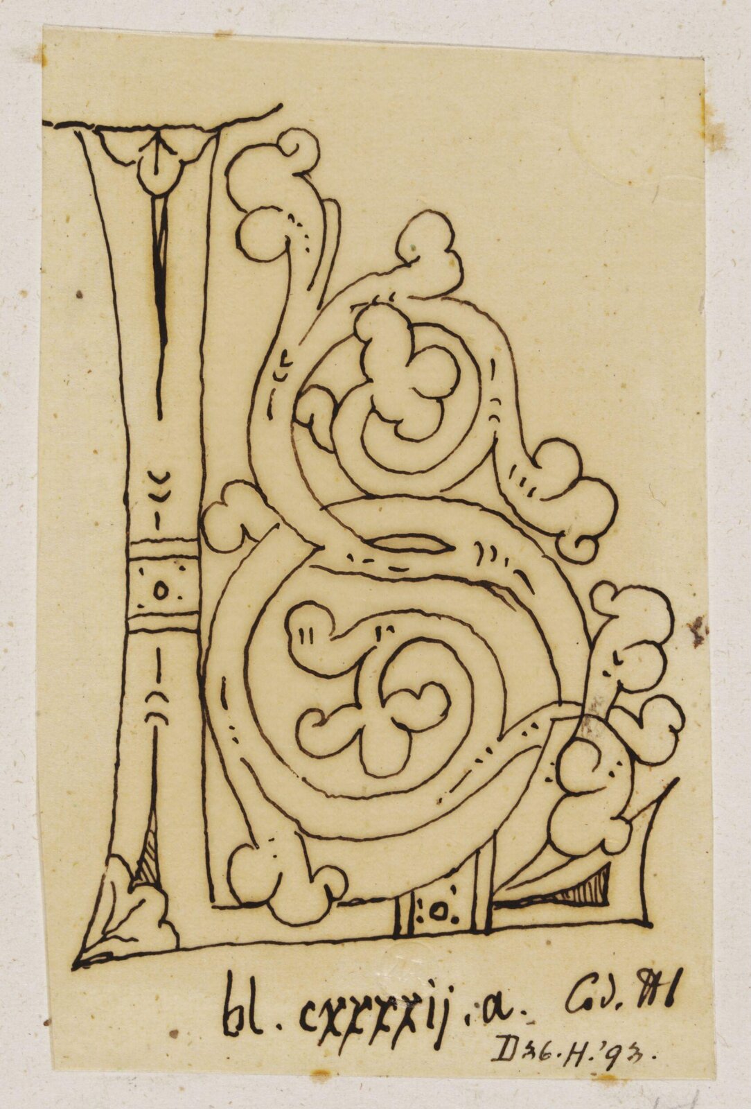 Illumination copied after medieval models, C. Barison, before 1893