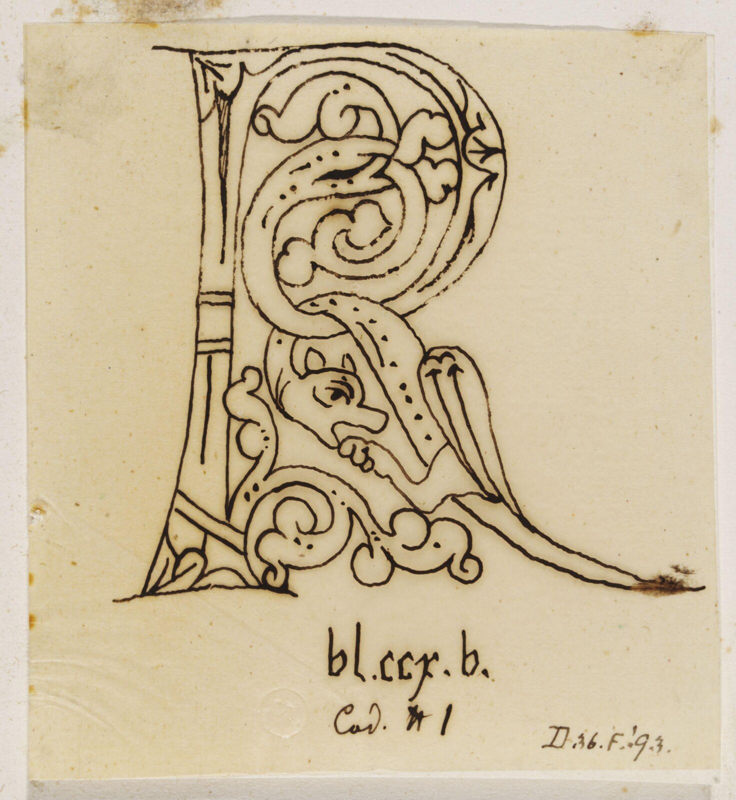 Illumination copied after medieval models, C. Barison, before 1893