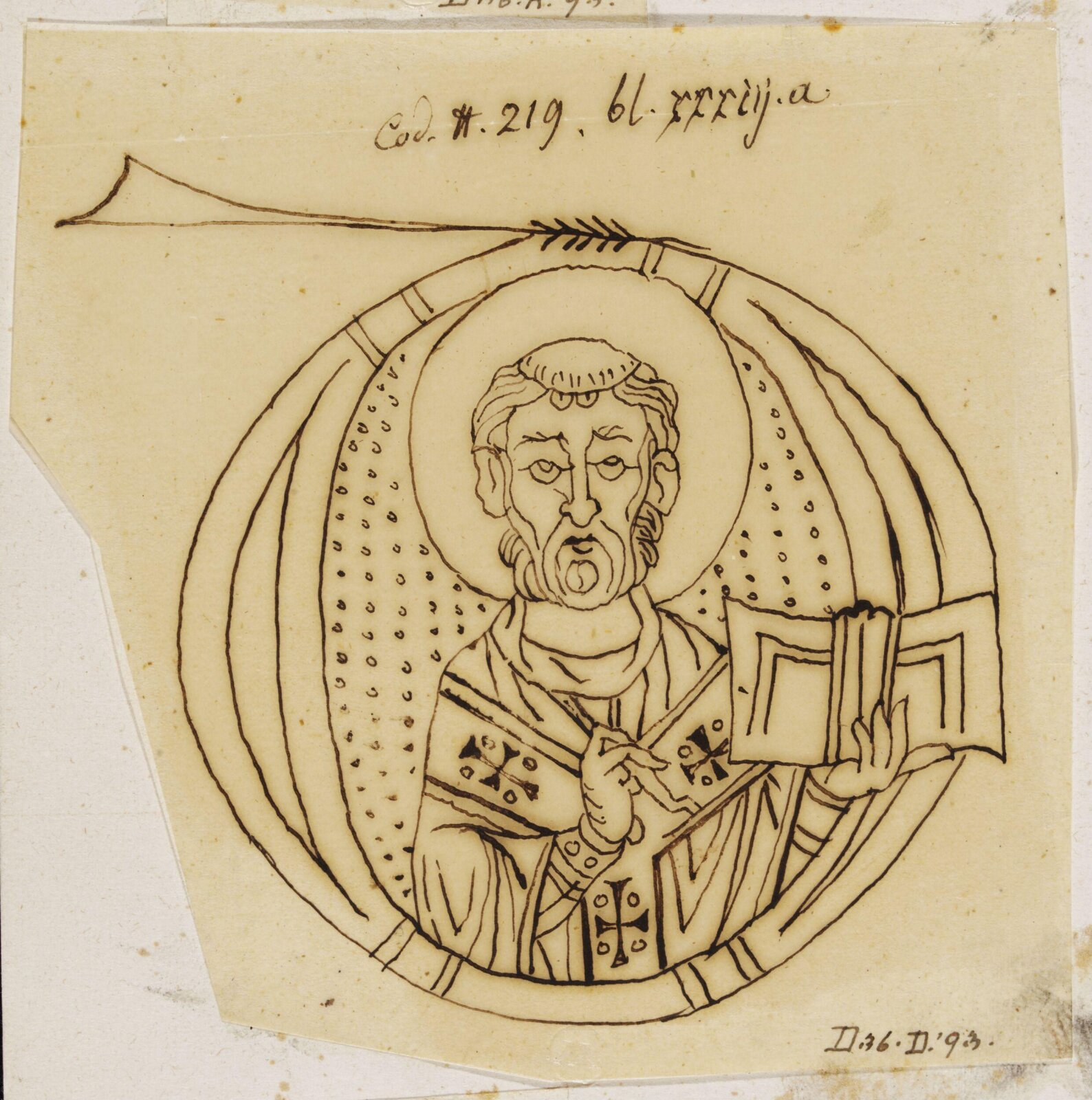 Illumination copied after medieval models, C. Barison, before 1893