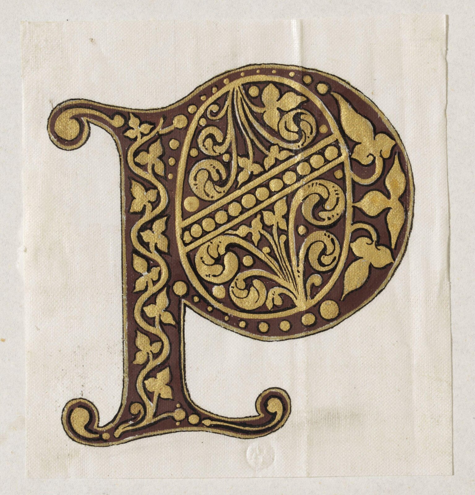 Illumination copied after medieval models, C. Barison, before 1893