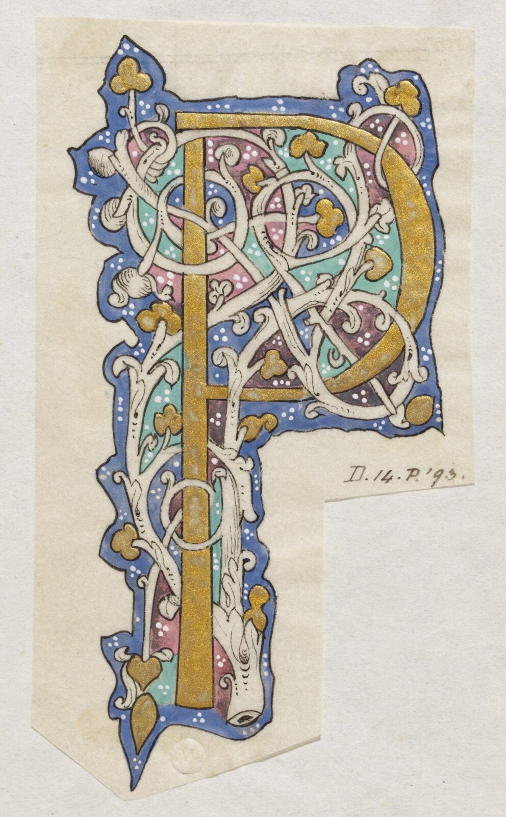Illumination copied after medieval models, C. Barison, before 1893