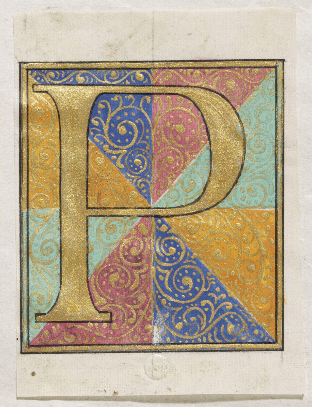 Illumination copied after medieval models, C. Barison, before 1893