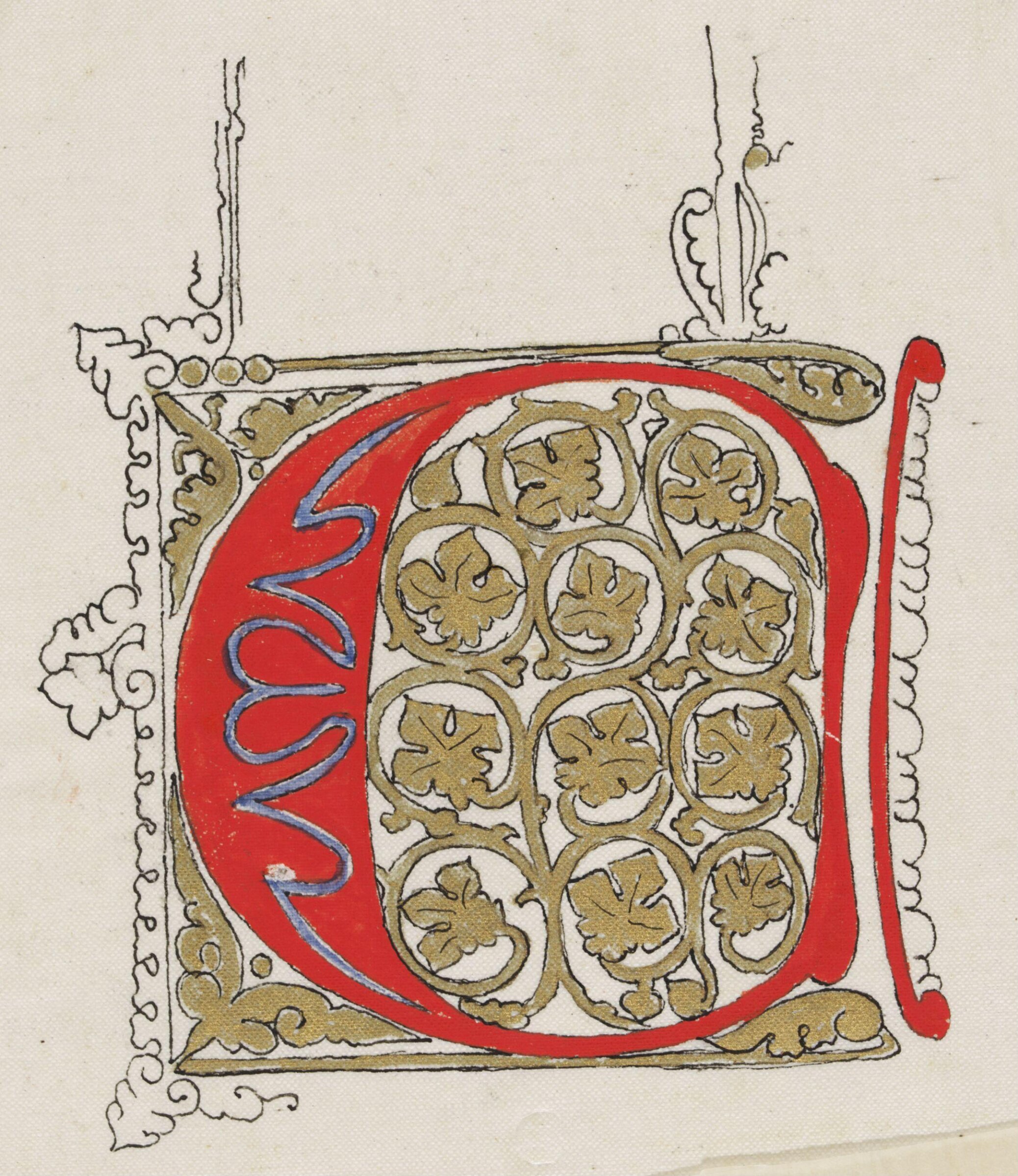 Illumination copied after medieval models, C. Barison, before 1893