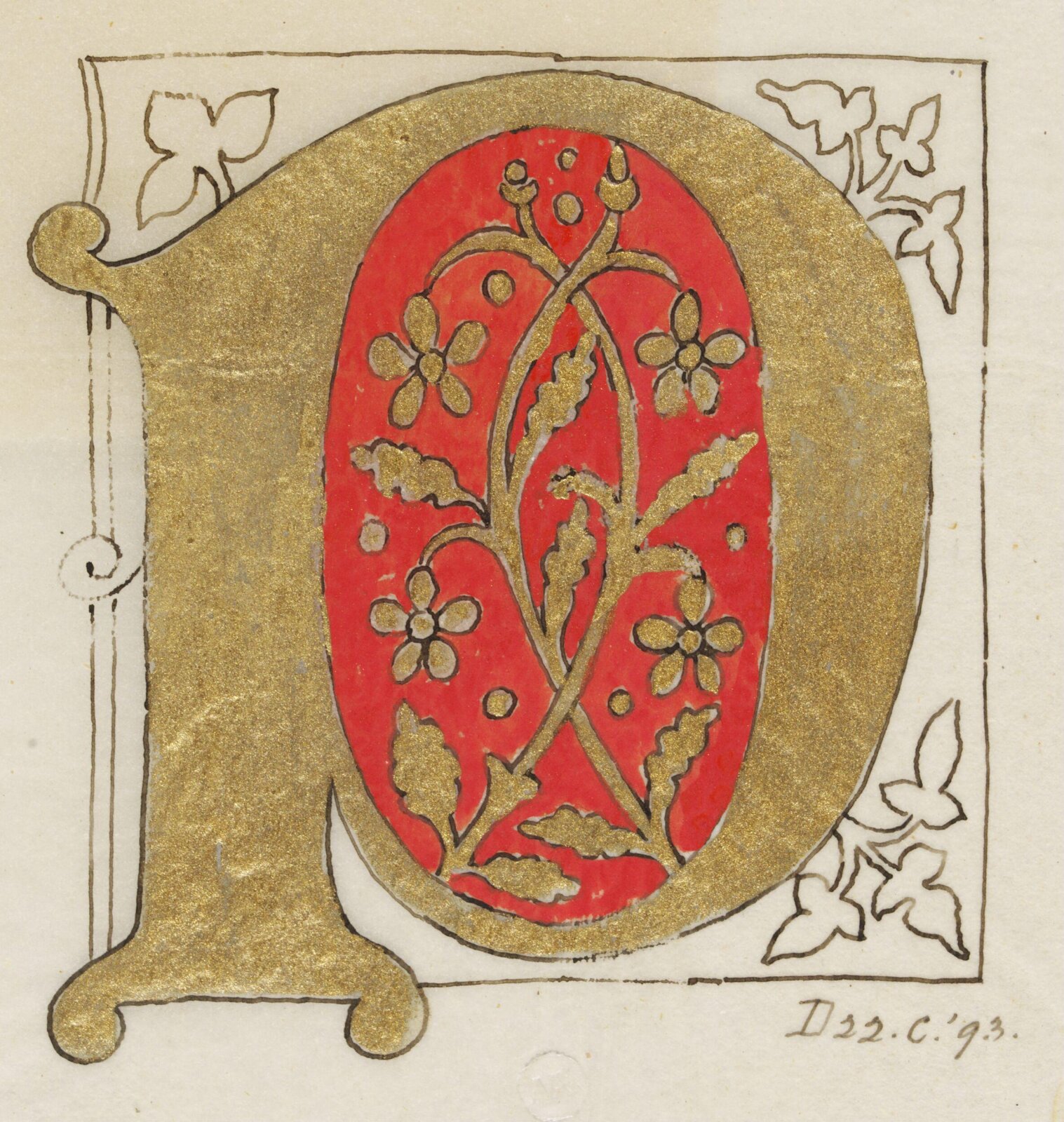 Illumination copied after medieval models, C. Barison, before 1893