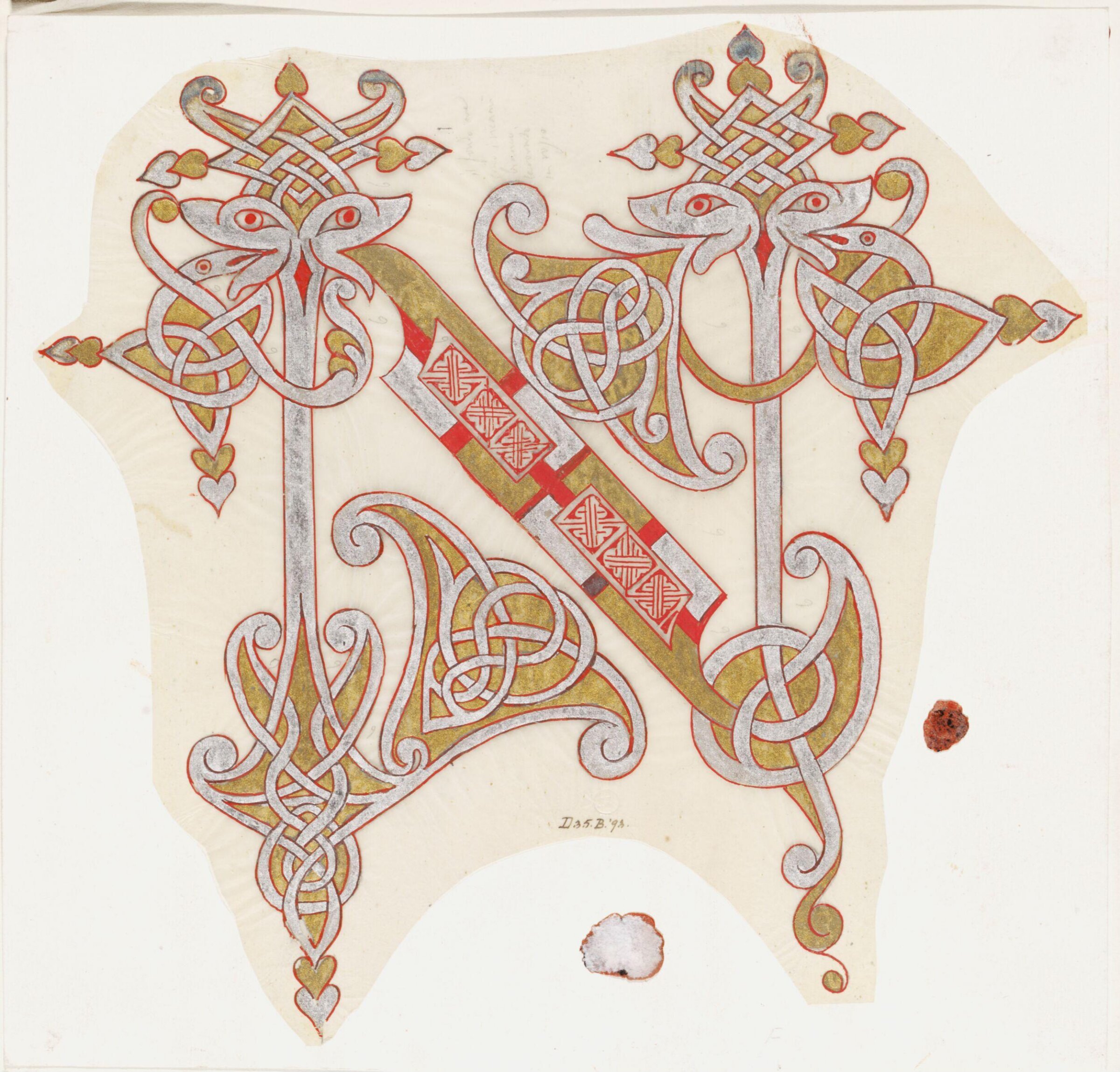 Illumination copied after medieval models, C. Barison, before 1893