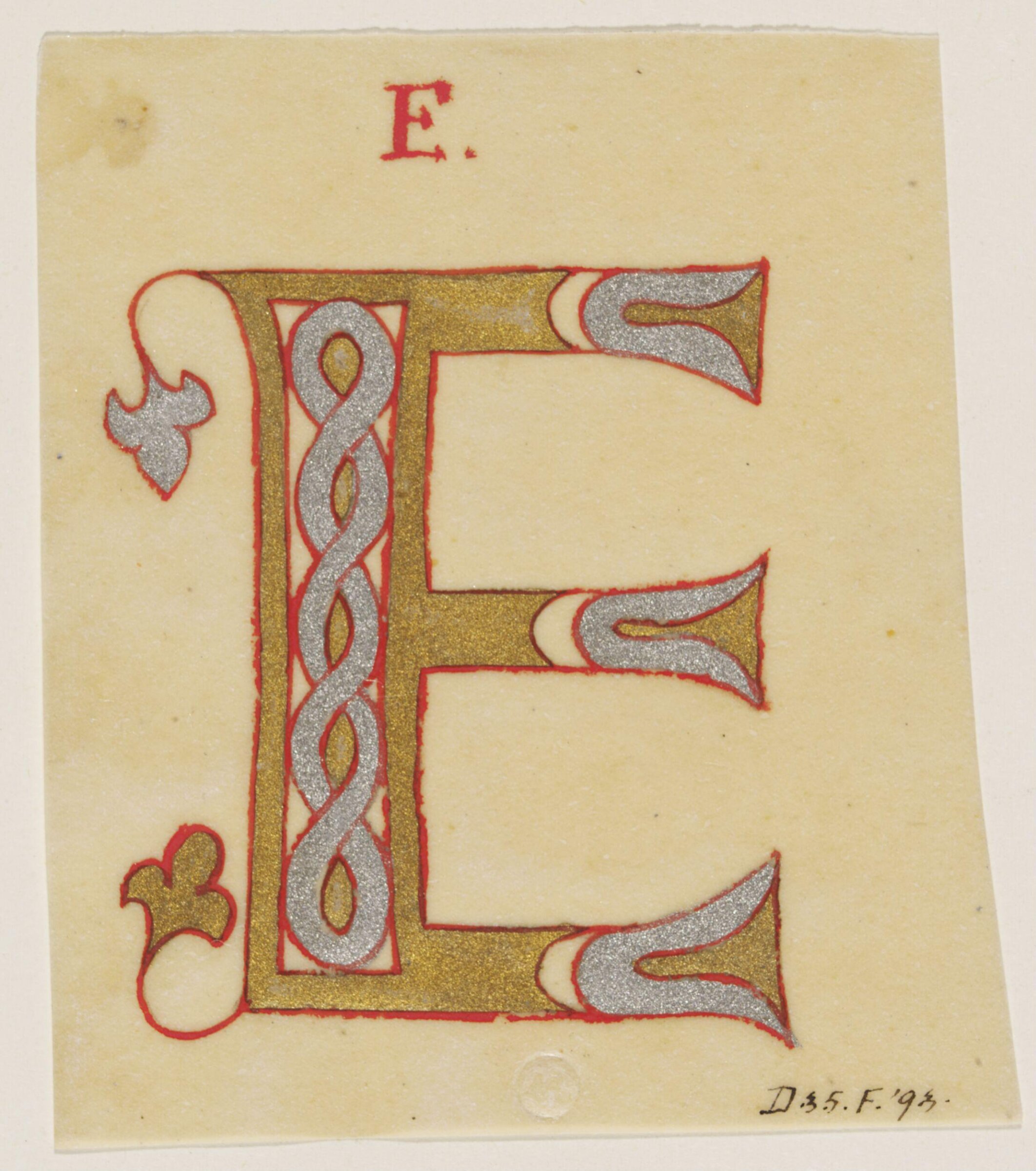Illumination copied after medieval models, C. Barison, before 1893