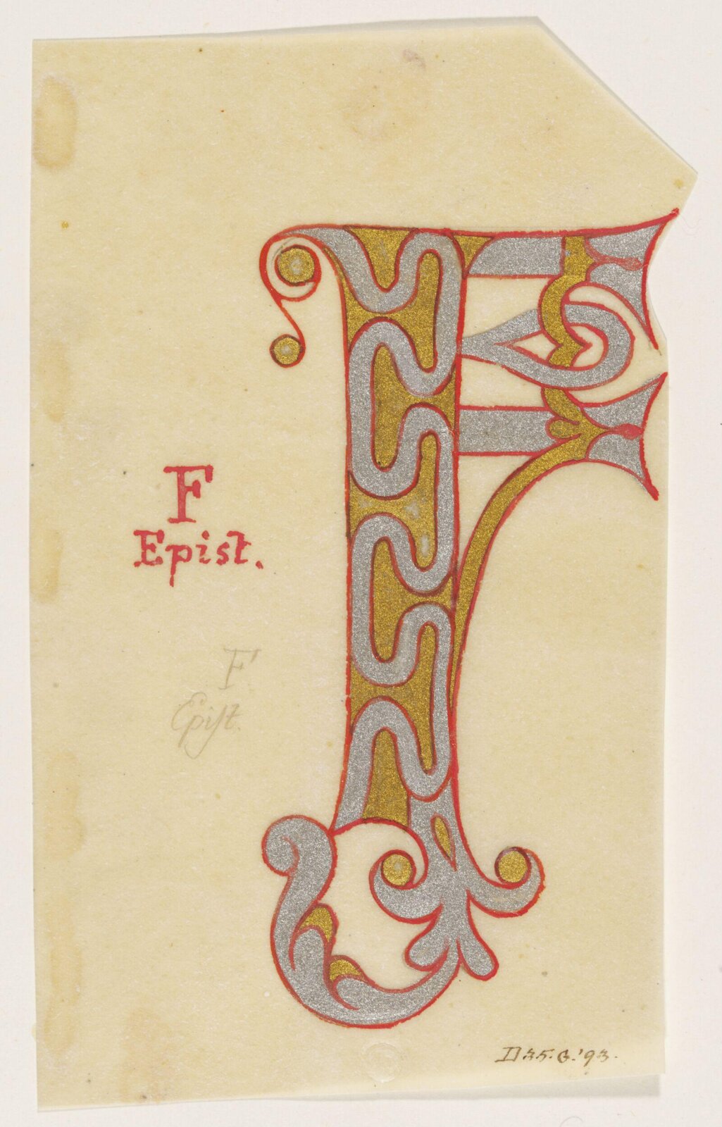 Illumination copied after medieval models, C. Barison, before 1893