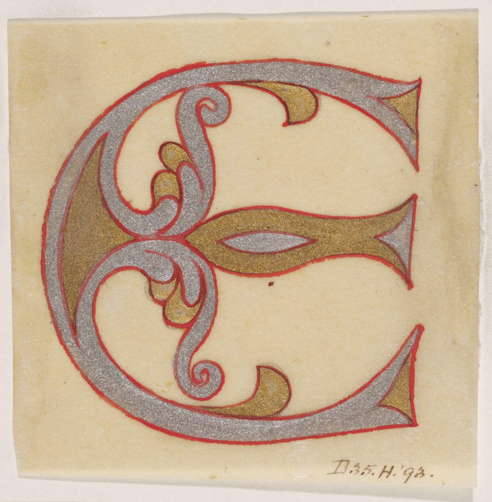 Illumination copied after medieval models, C. Barison, before 1893