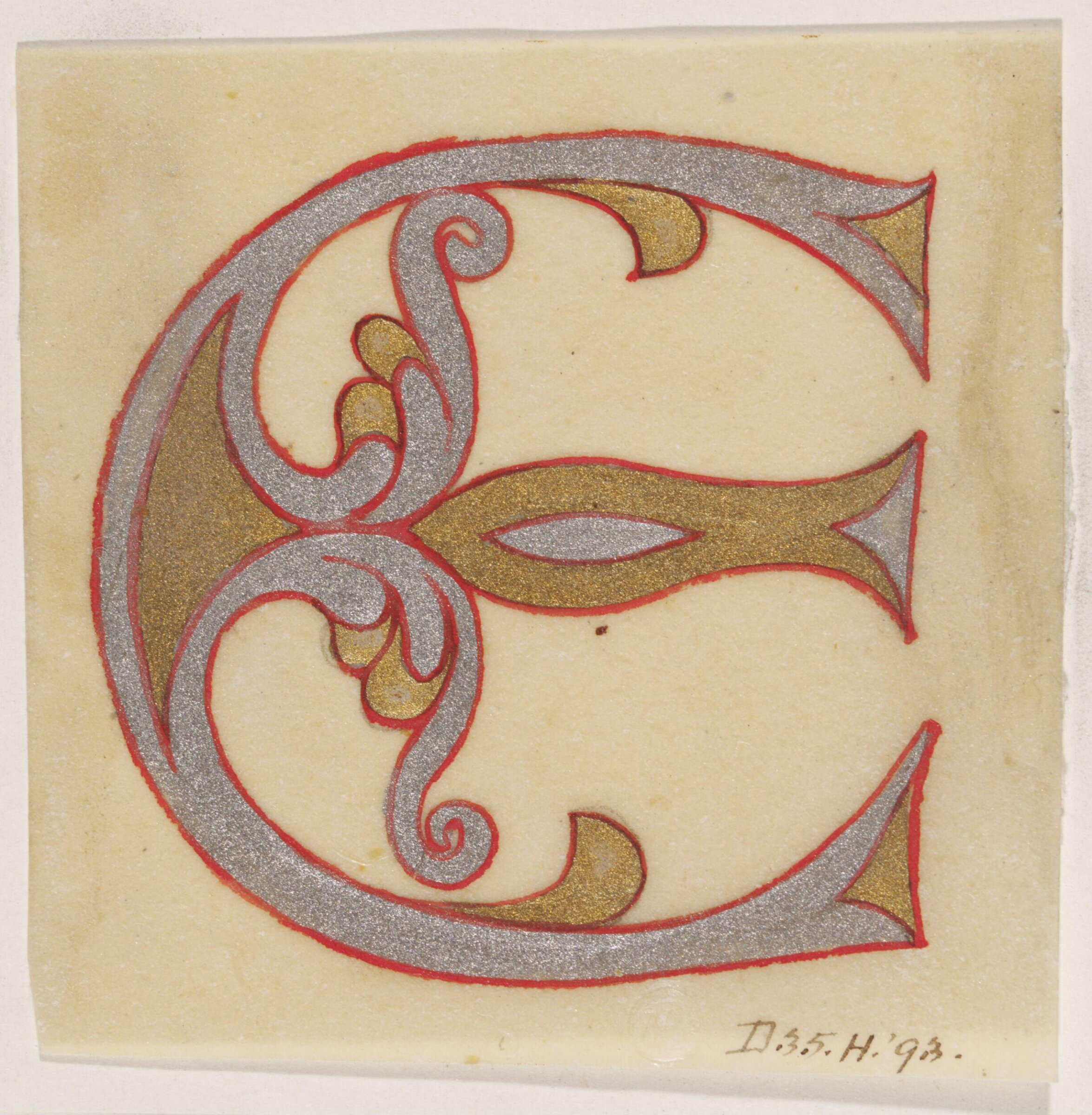 Illumination copied after medieval models, C. Barison, before 1893
