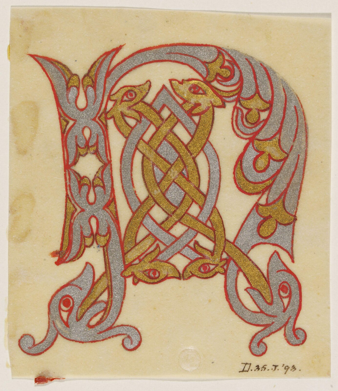 Illumination copied after medieval models, C. Barison, before 1893