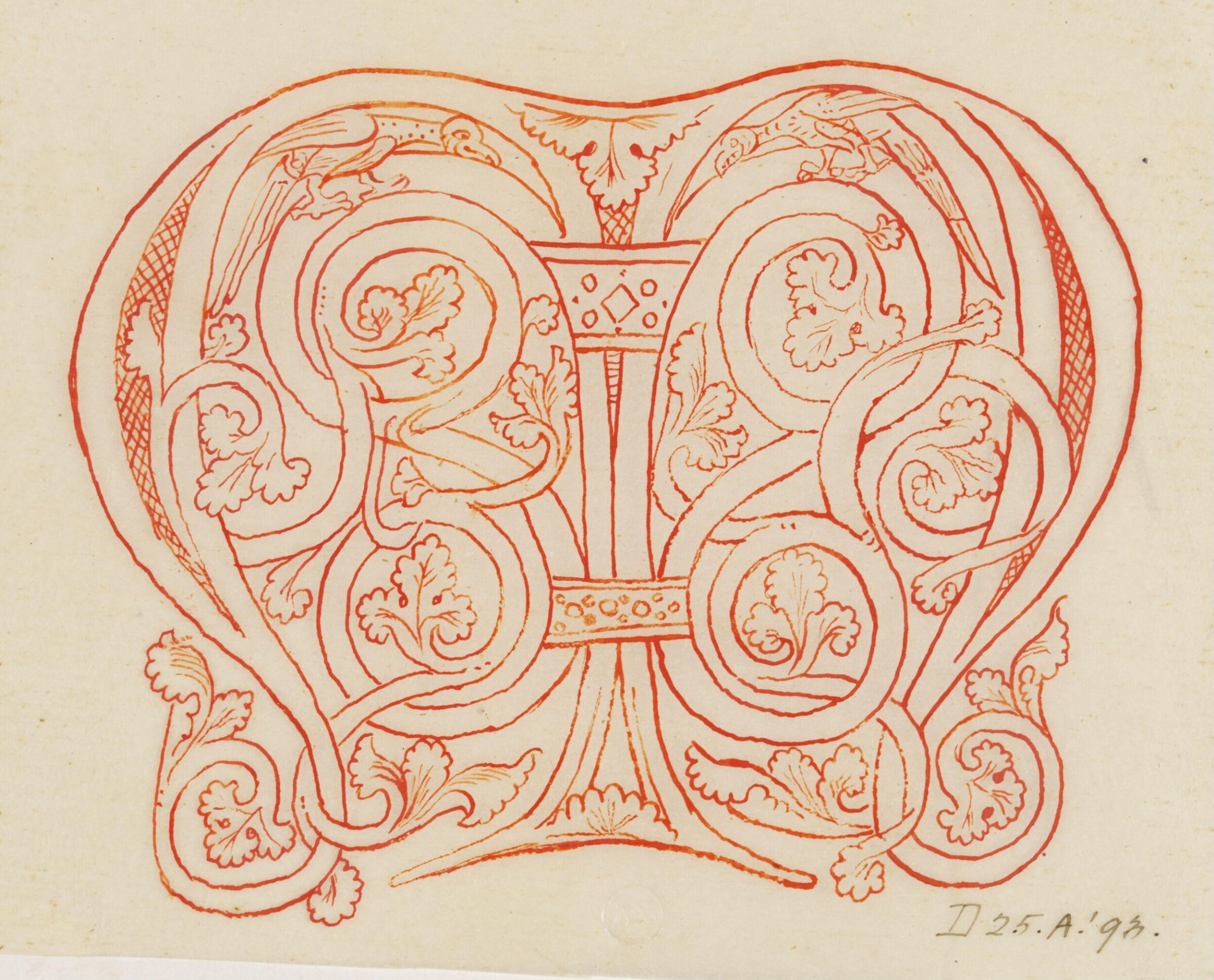 Illumination copied after medieval models, C. Barison, before 1893