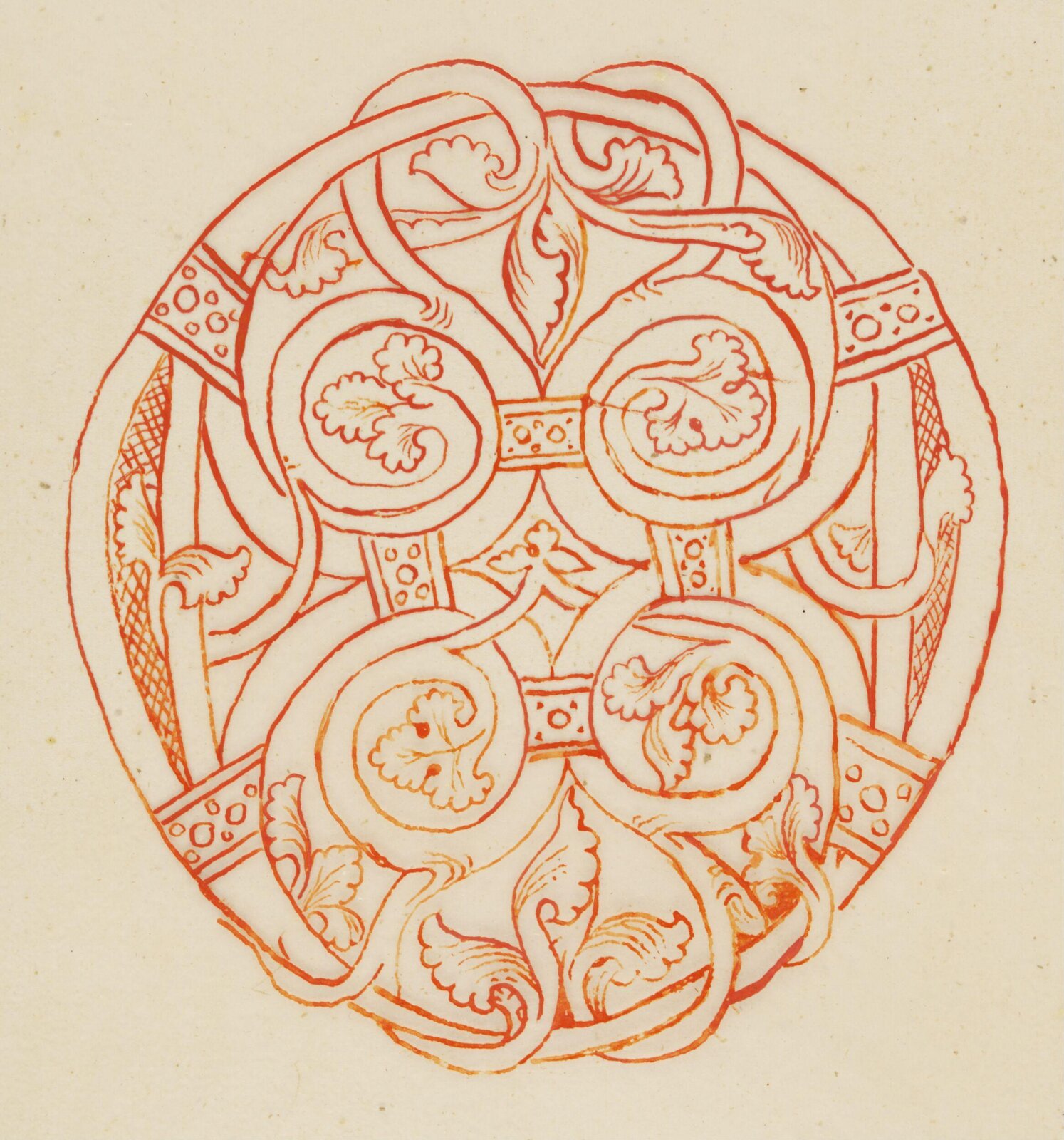 Illumination copied after medieval models, C. Barison, before 1893