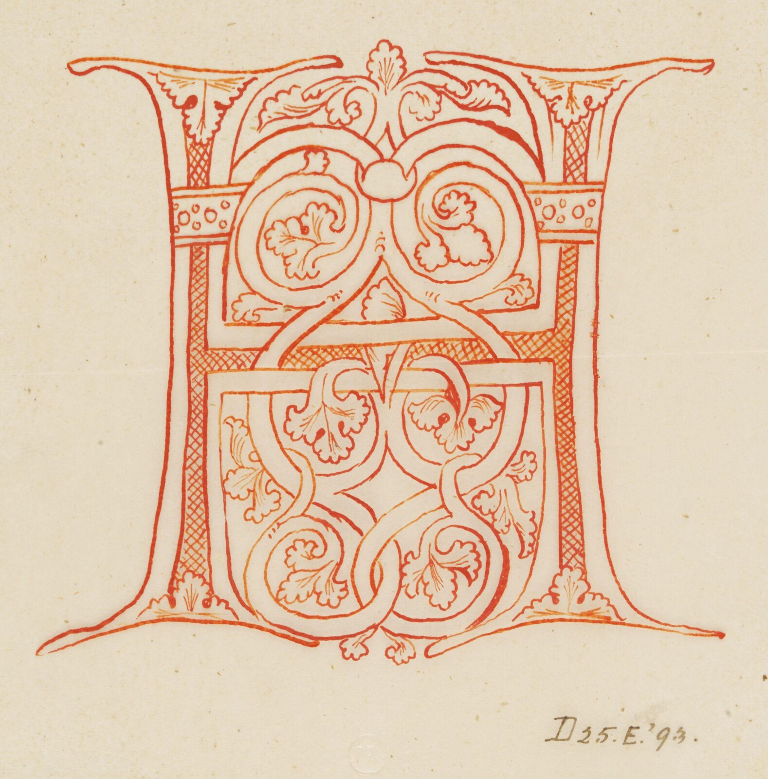Illumination copied after medieval models, C. Barison, before 1893